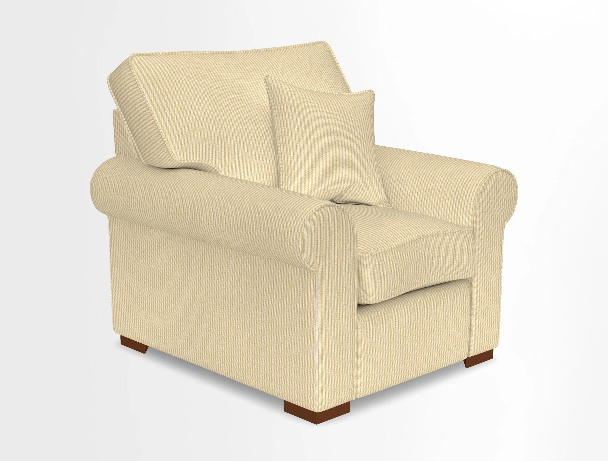Upperton Chair in Two Tone Plain Biscuit - Loose cover option available
