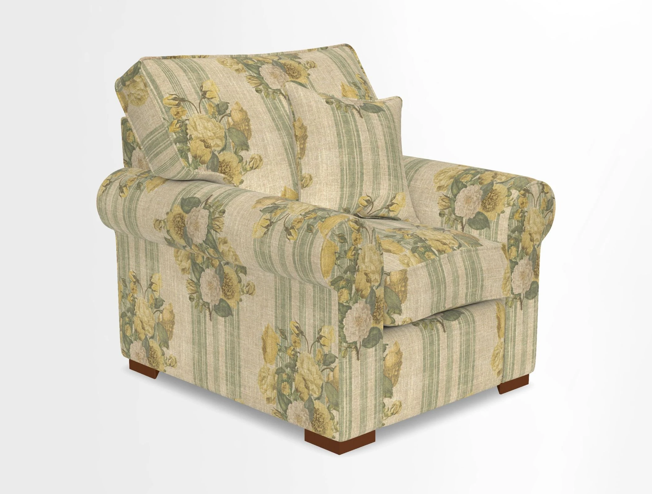 Upperton Chair in Two Tone Plain Biscuit - Loose cover option available