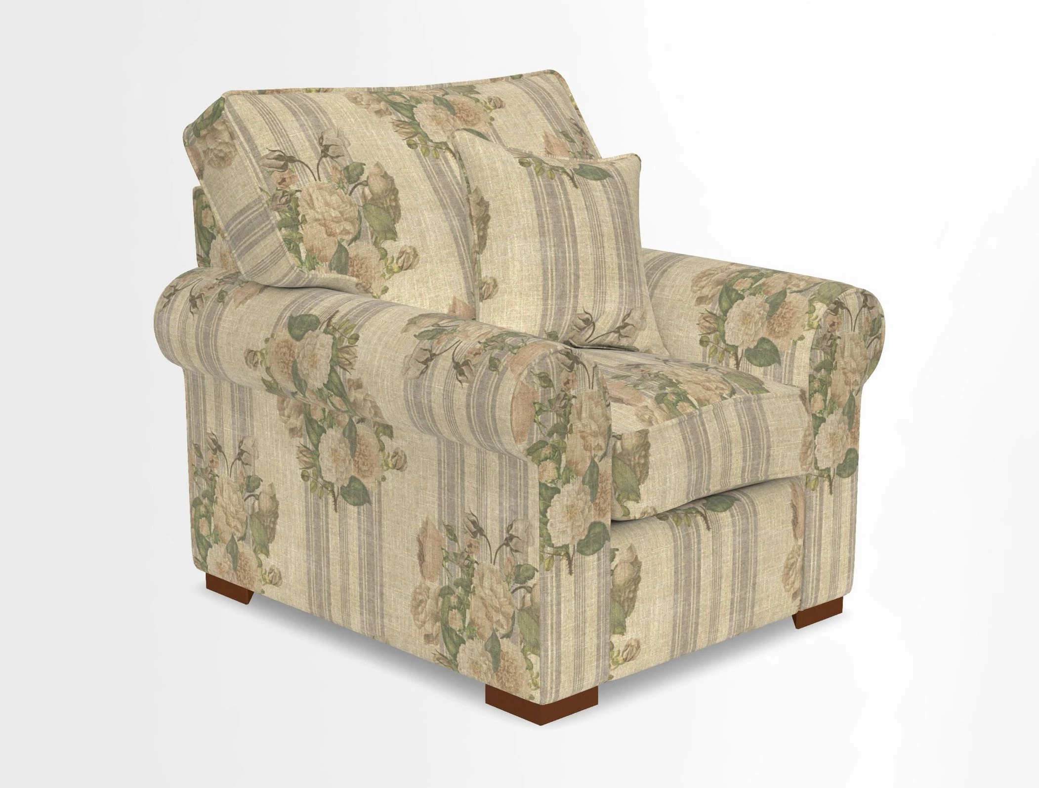 Upperton Chair in Two Tone Plain Biscuit - Loose cover option available