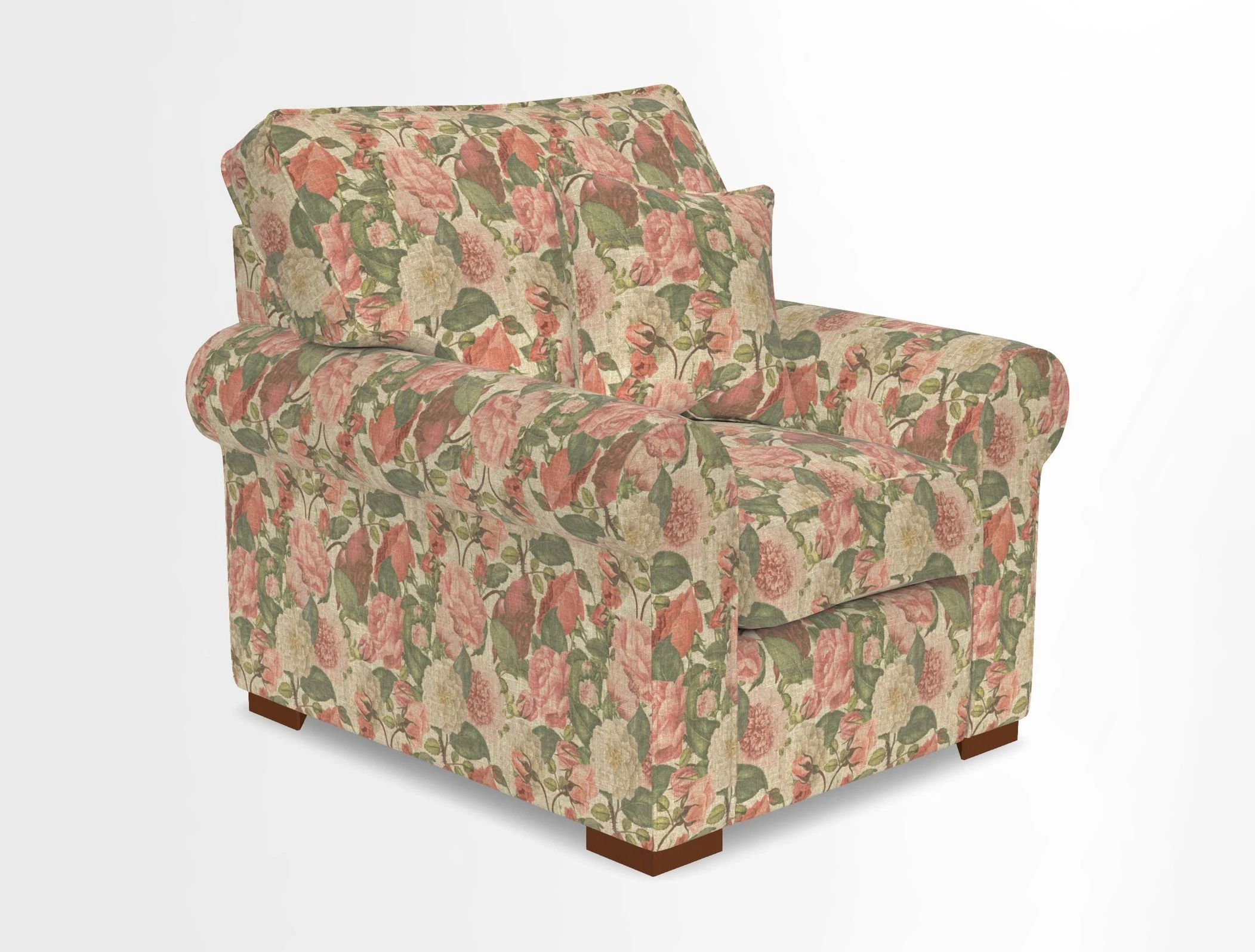 Upperton Chair in Two Tone Plain Biscuit - Loose cover option available