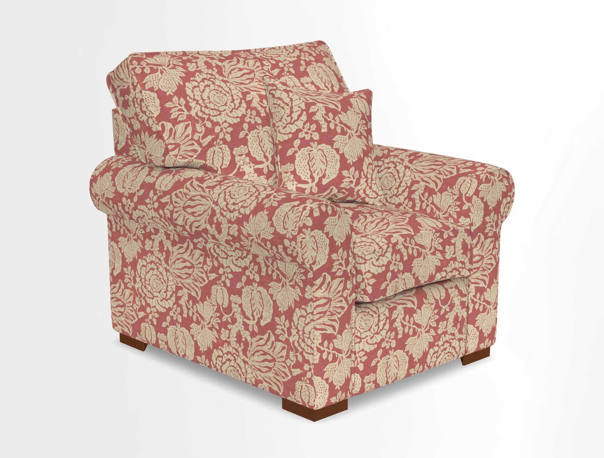 Upperton Chair in Two Tone Plain Biscuit - Loose cover option available