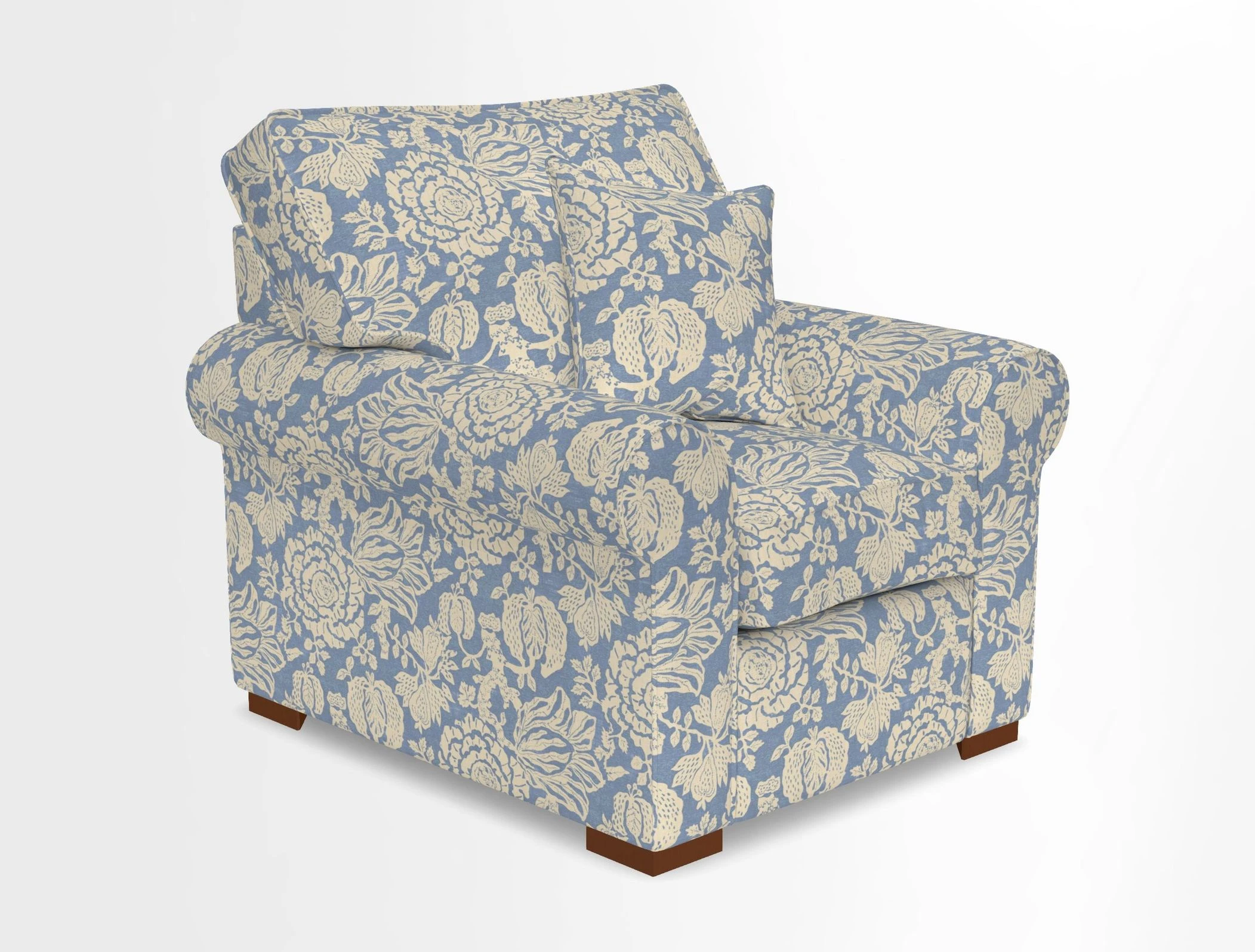 Upperton Chair in Two Tone Plain Biscuit - Loose cover option available