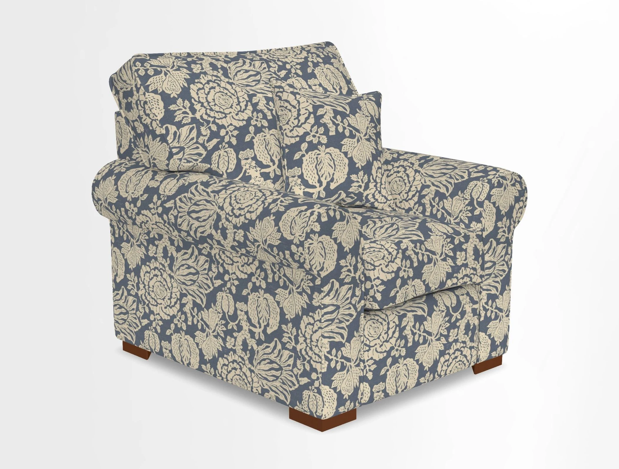Upperton Chair in Two Tone Plain Biscuit - Loose cover option available