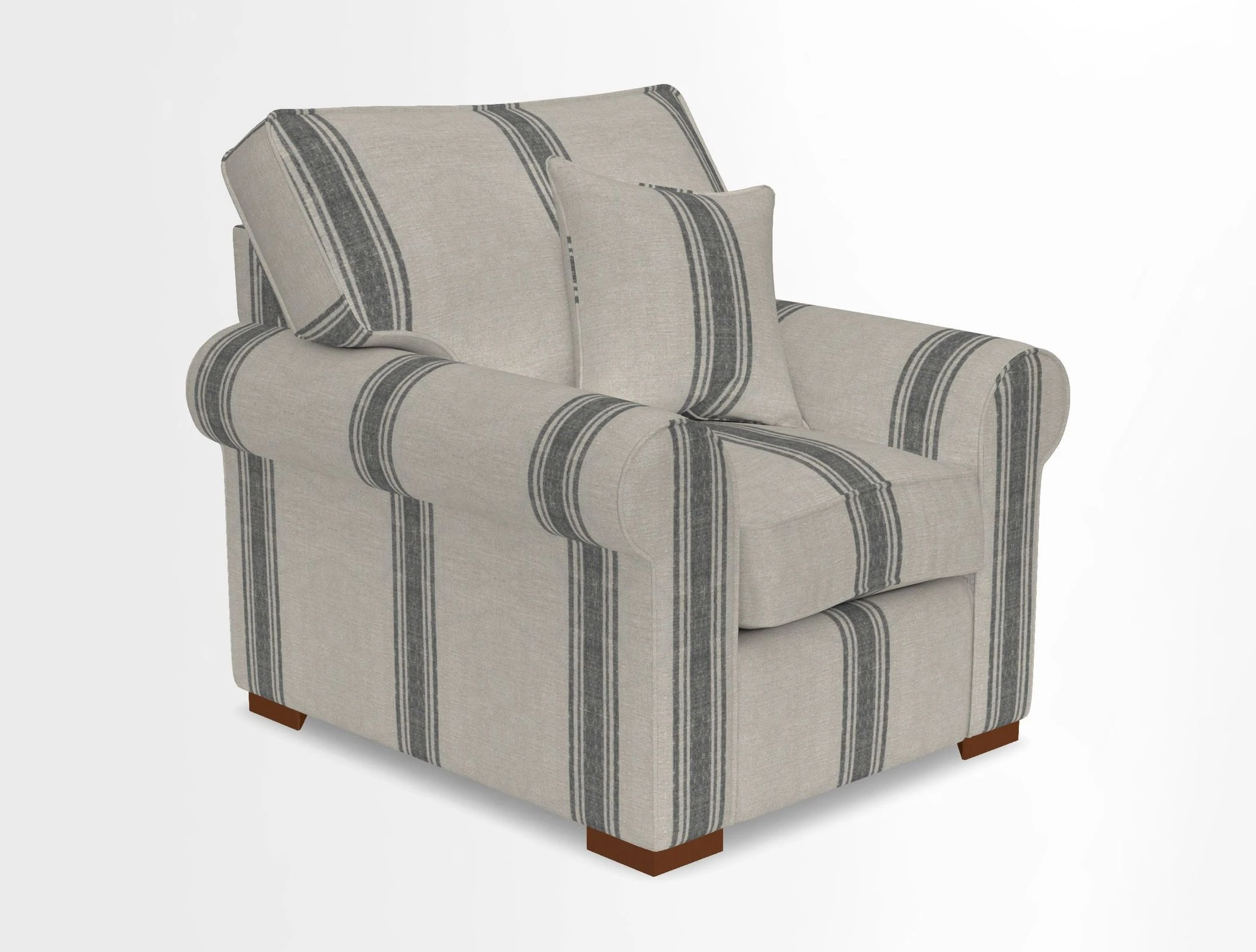 Upperton Chair in Two Tone Plain Biscuit - Loose cover option available