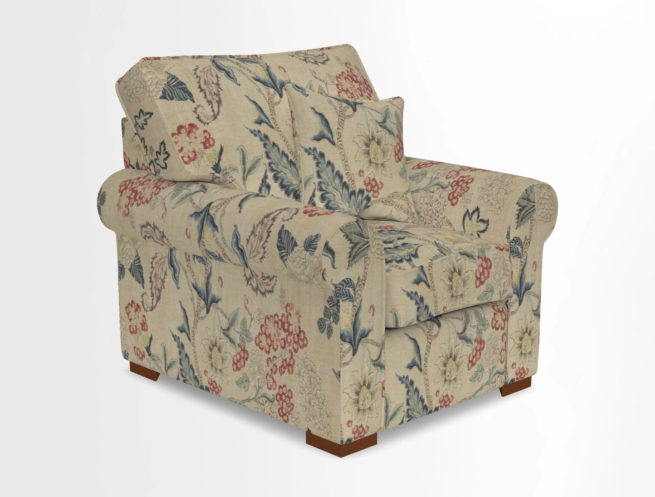 Upperton Chair in Two Tone Plain Biscuit - Loose cover option available