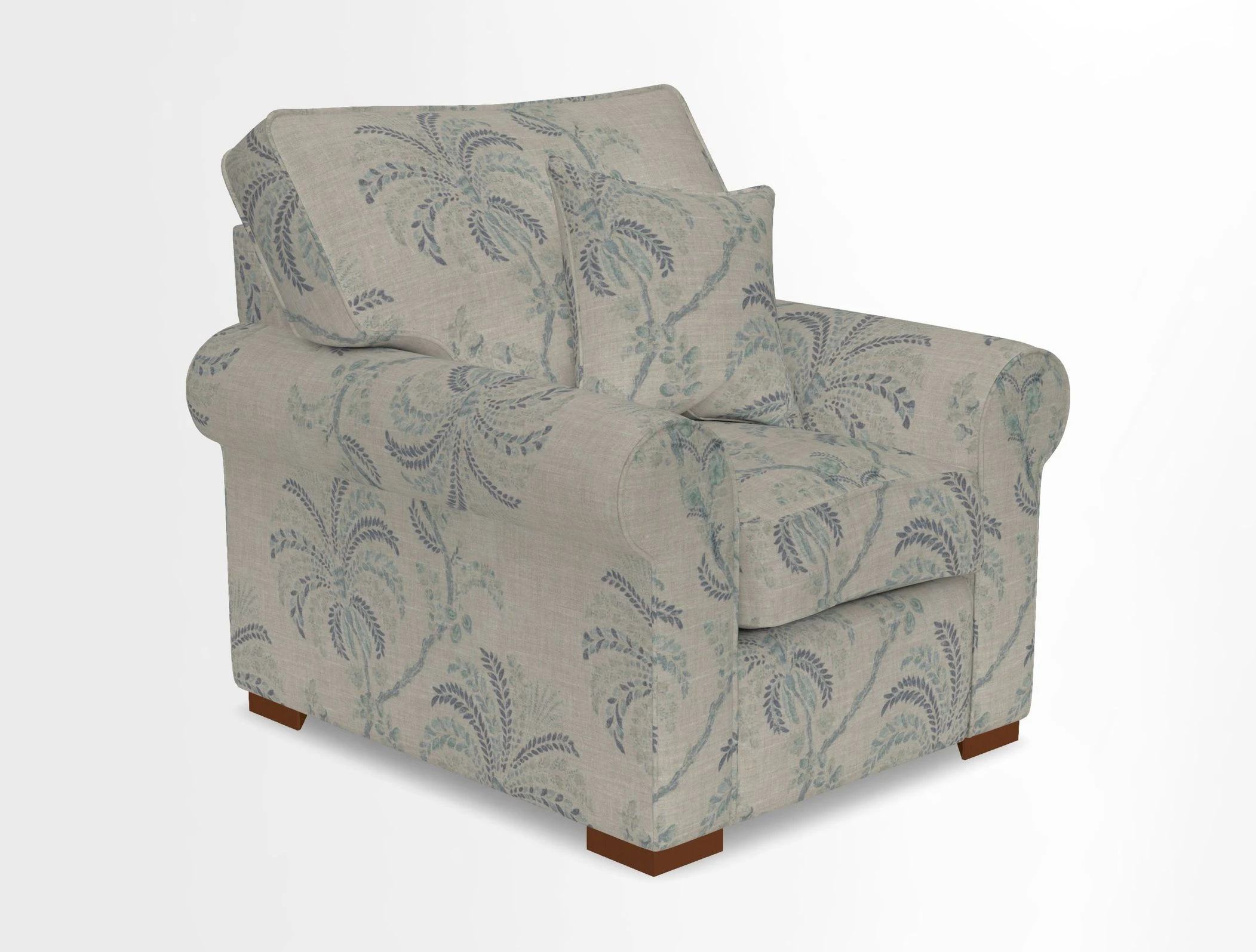 Upperton Chair in Two Tone Plain Biscuit - Loose cover option available