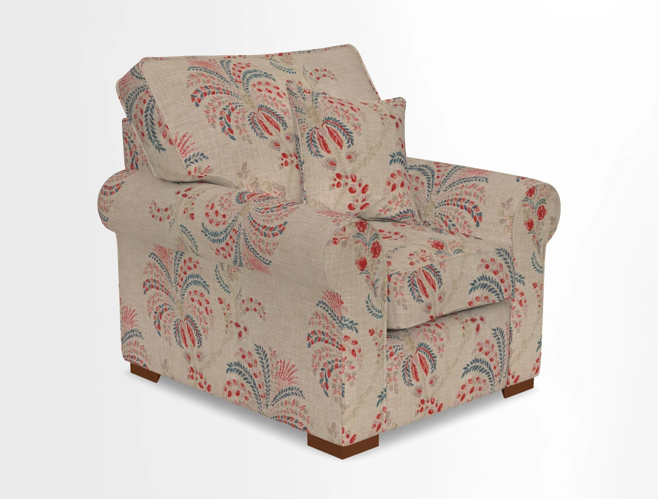 Upperton Chair in Two Tone Plain Biscuit - Loose cover option available