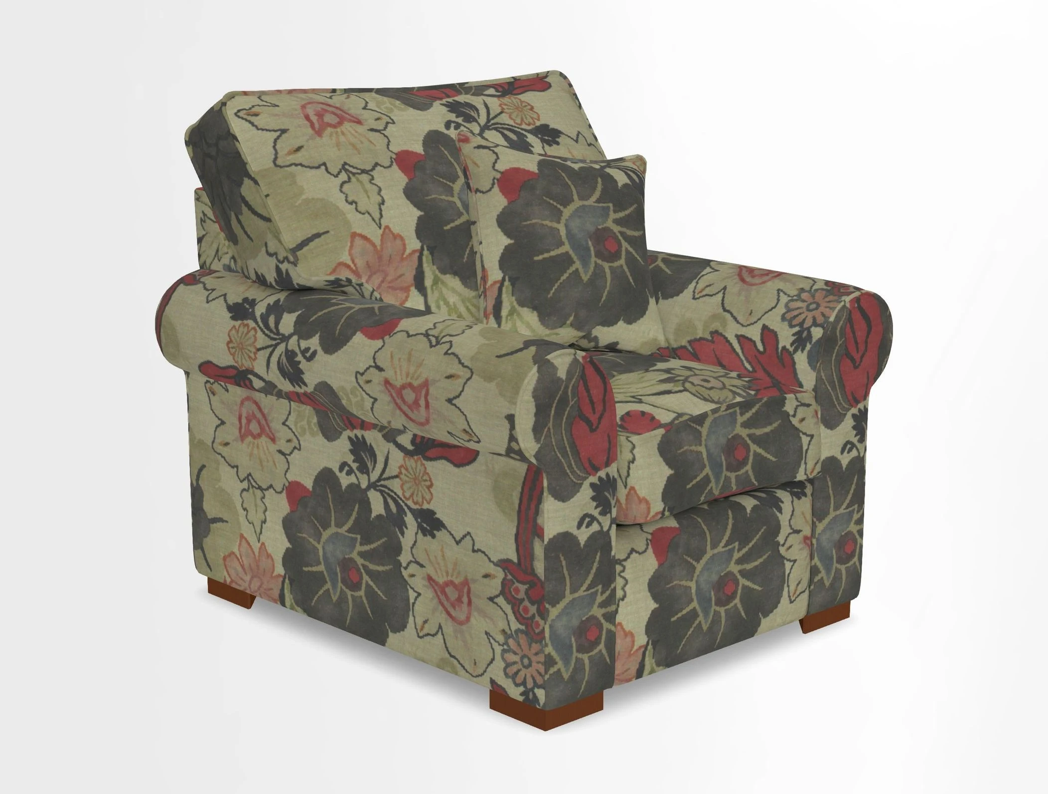 Upperton Chair in Two Tone Plain Biscuit - Loose cover option available