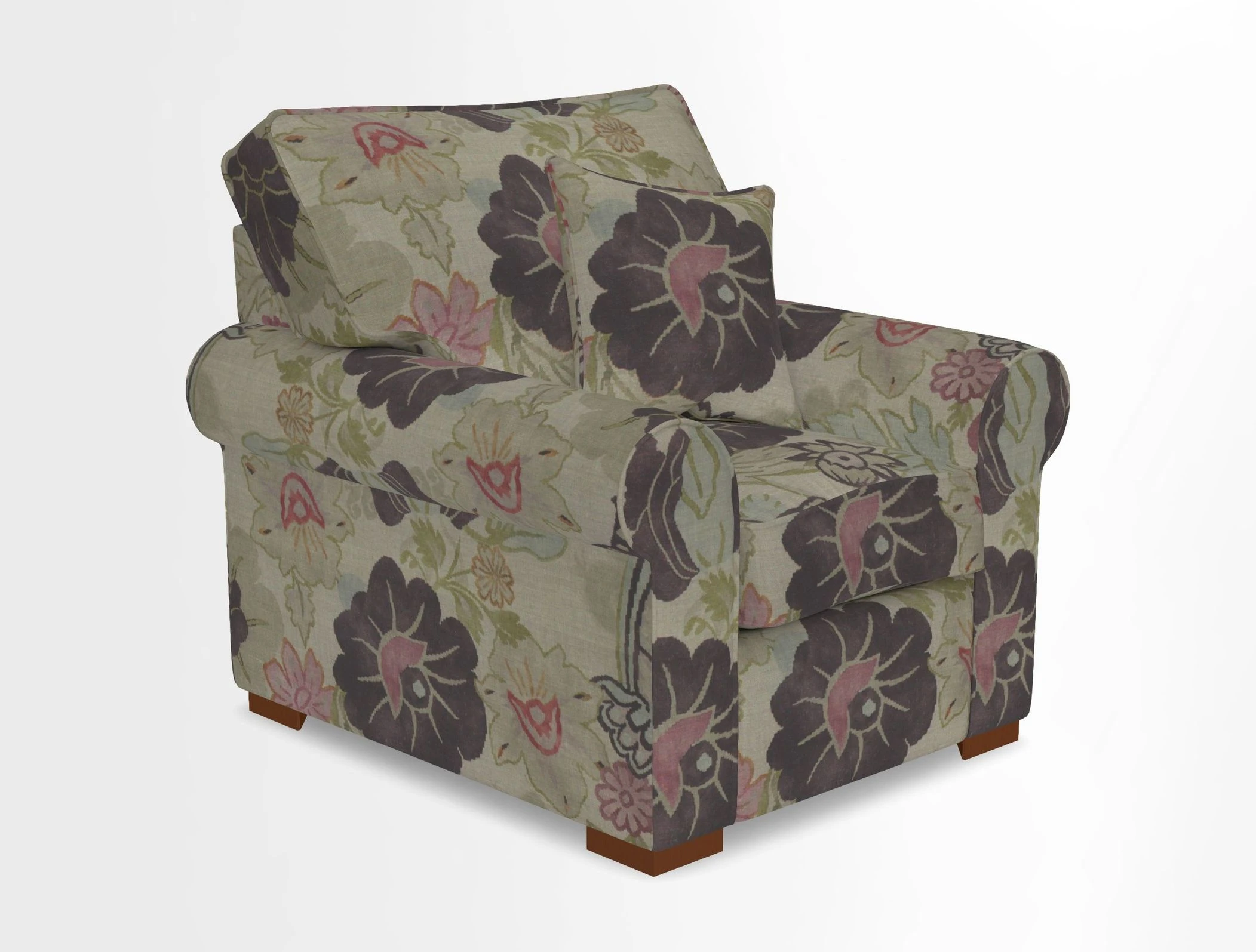 Upperton Chair in Two Tone Plain Biscuit - Loose cover option available