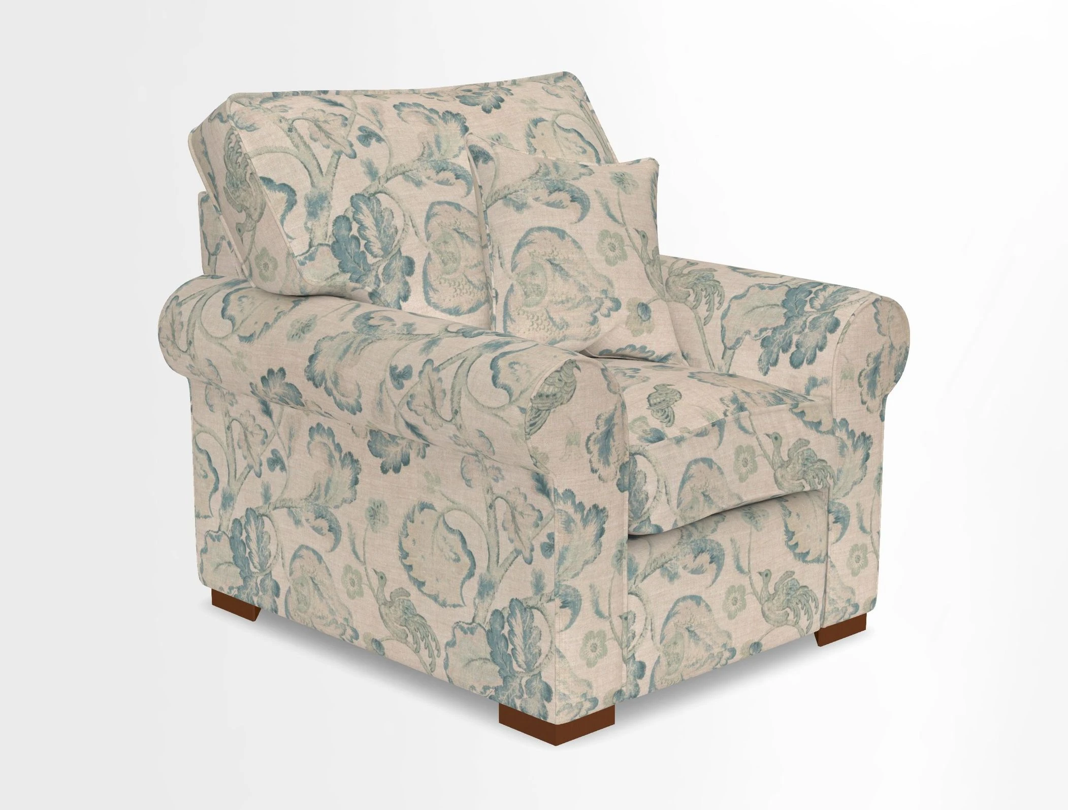 Upperton Chair in Two Tone Plain Biscuit - Loose cover option available