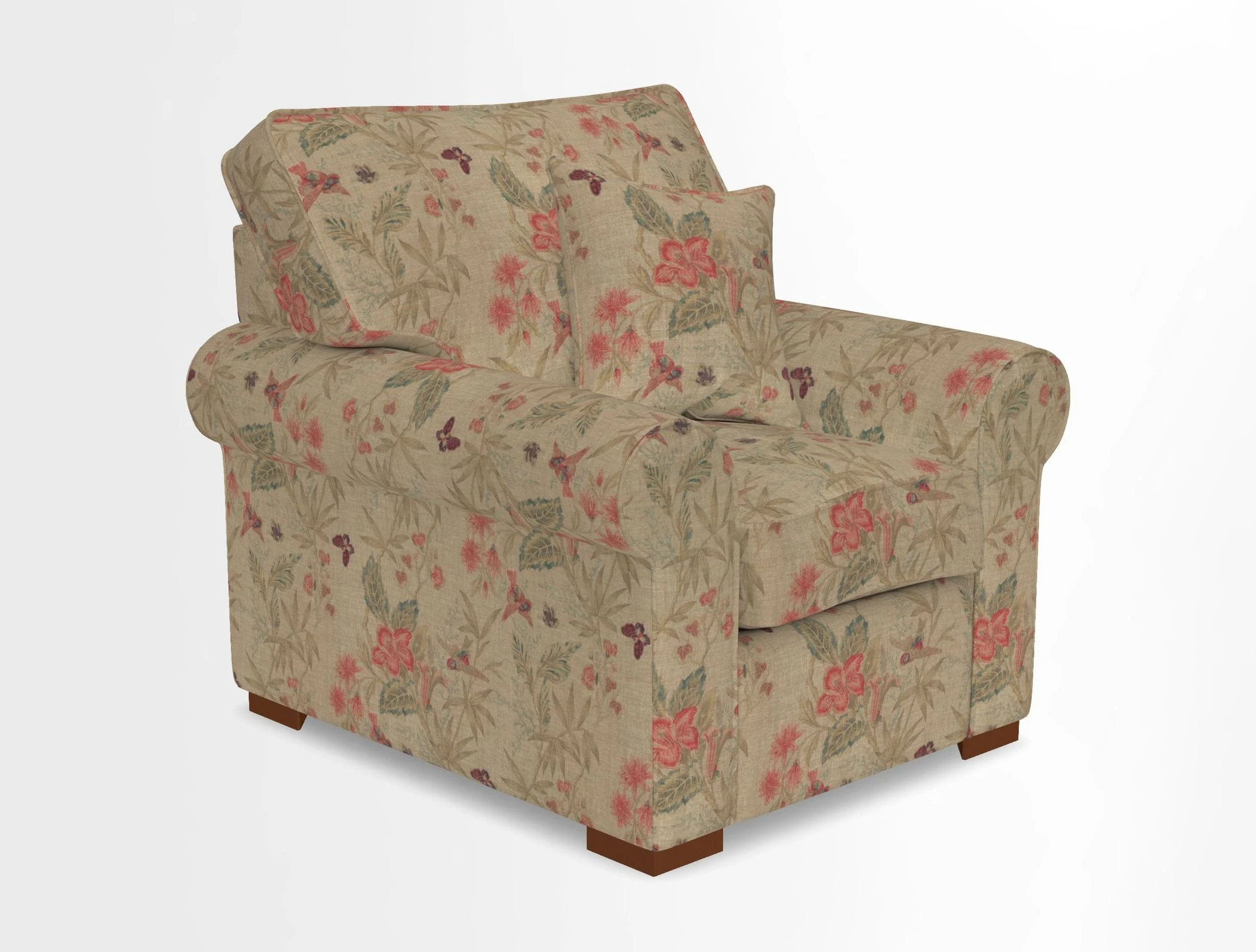 Upperton Chair in Two Tone Plain Biscuit - Loose cover option available