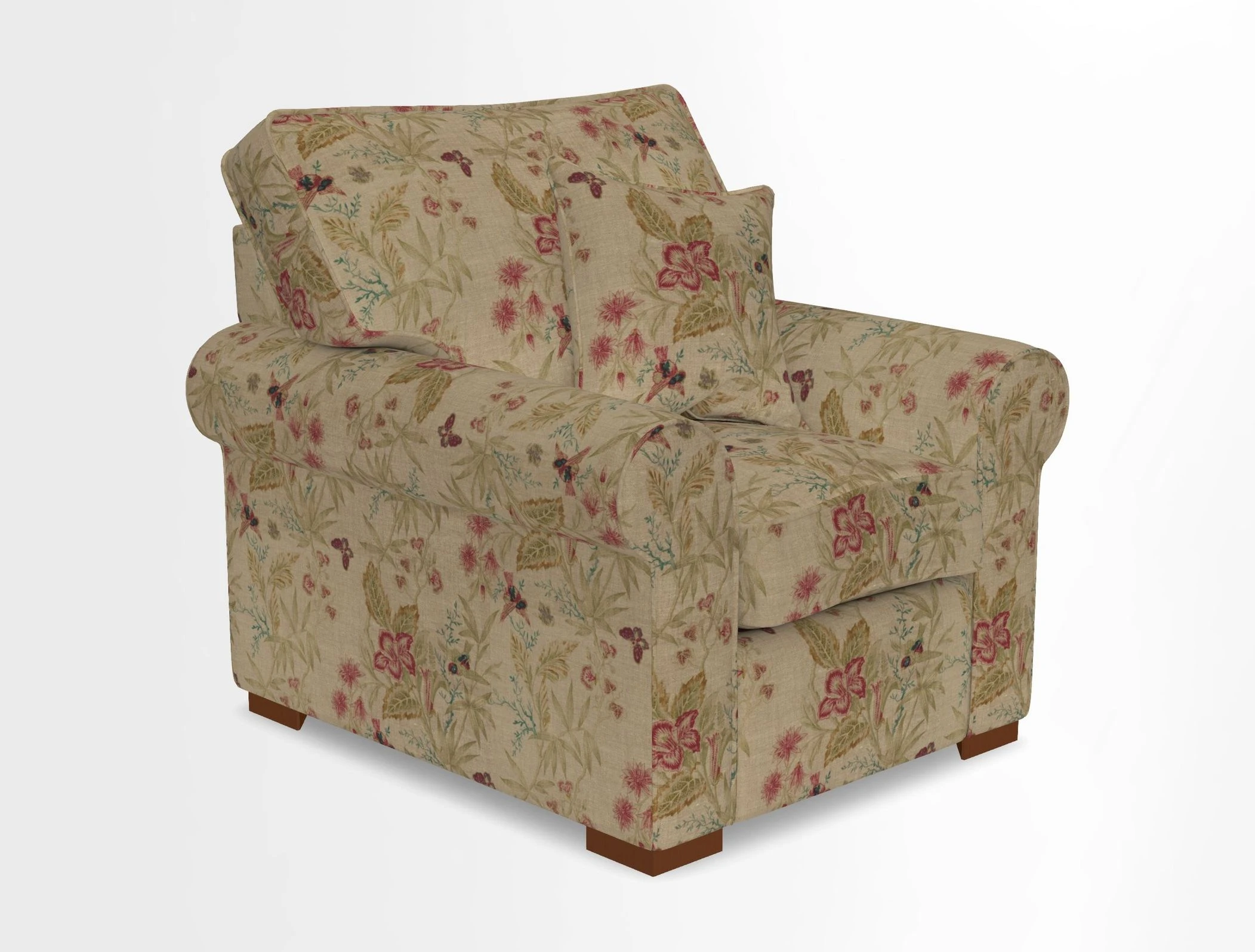 Upperton Chair in Two Tone Plain Biscuit - Loose cover option available