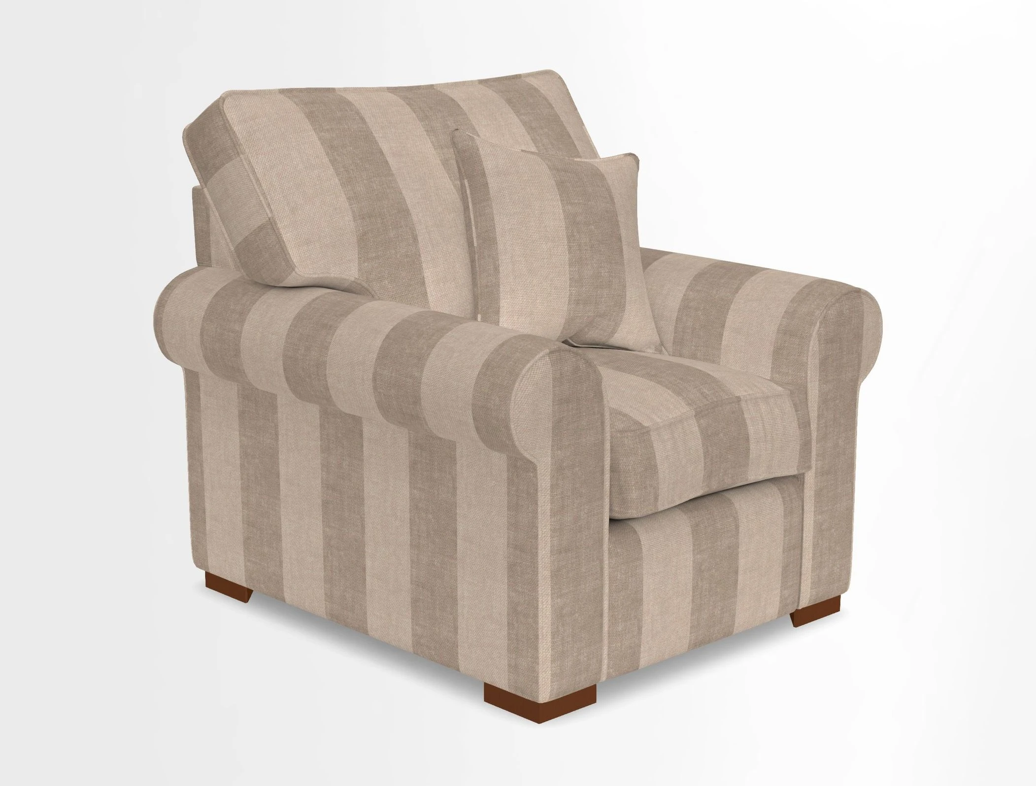 Upperton Chair in Two Tone Plain Biscuit - Loose cover option available