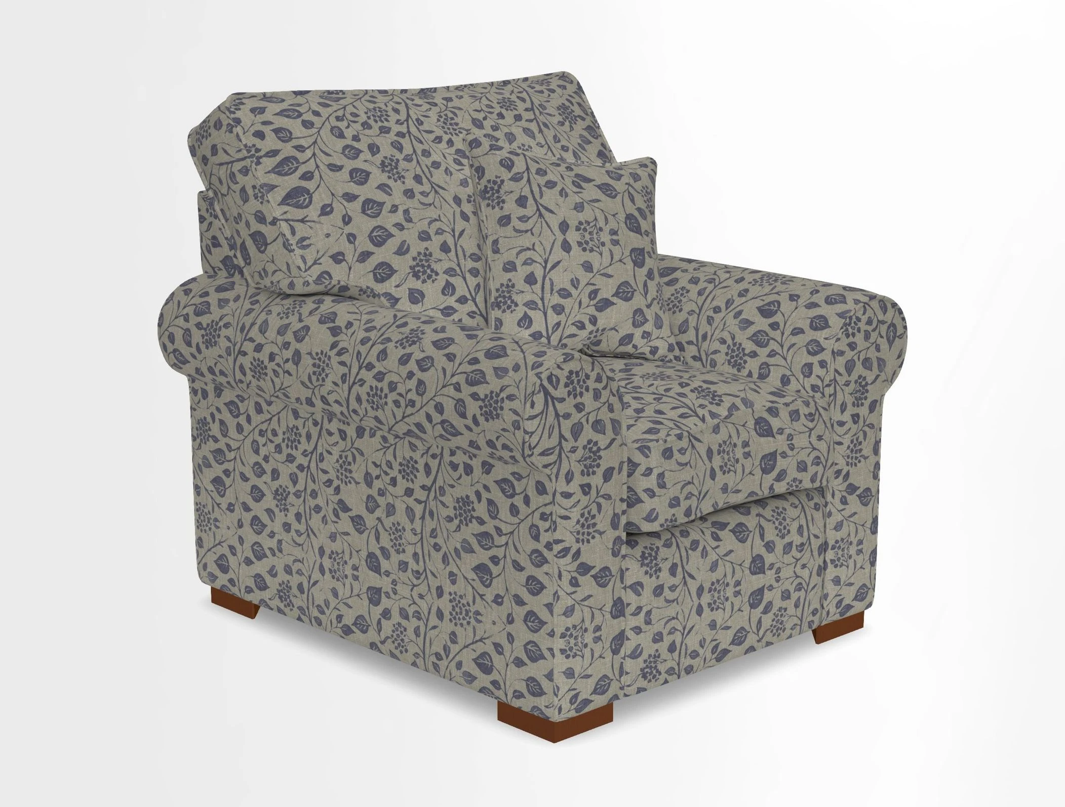 Upperton Chair in Two Tone Plain Biscuit - Loose cover option available