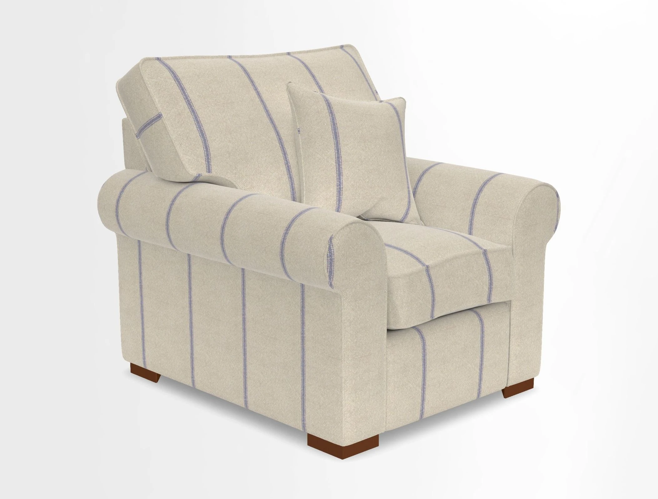 Upperton Chair in Two Tone Plain Biscuit - Loose cover option available