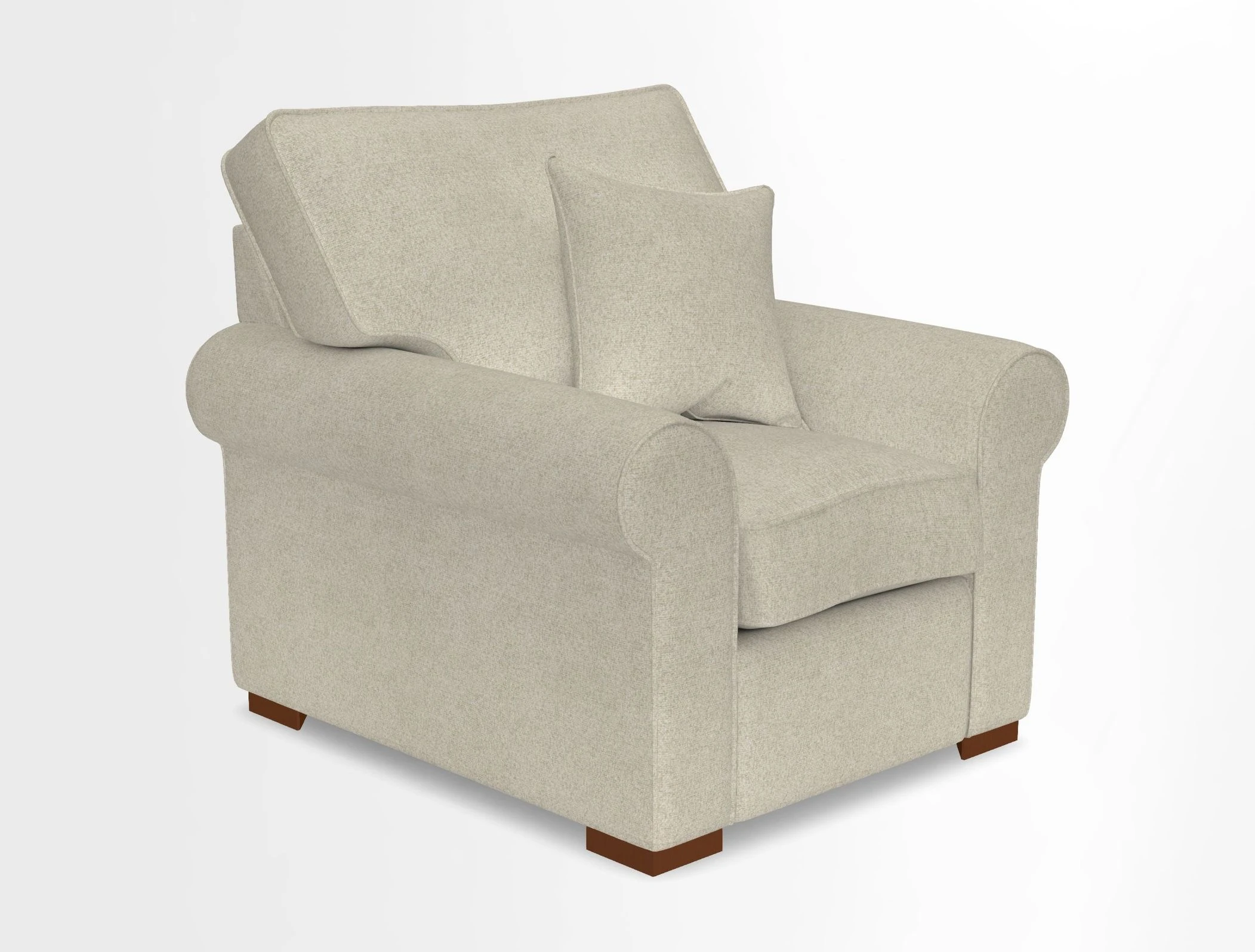 Upperton Chair in Two Tone Plain Biscuit - Loose cover option available