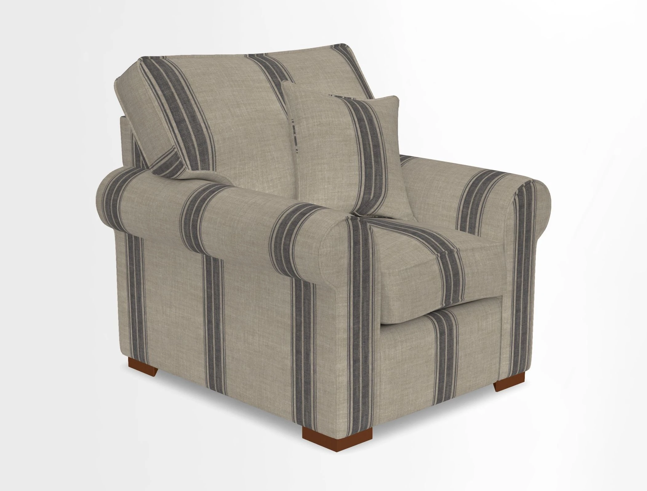 Upperton Chair in Two Tone Plain Biscuit - Loose cover option available