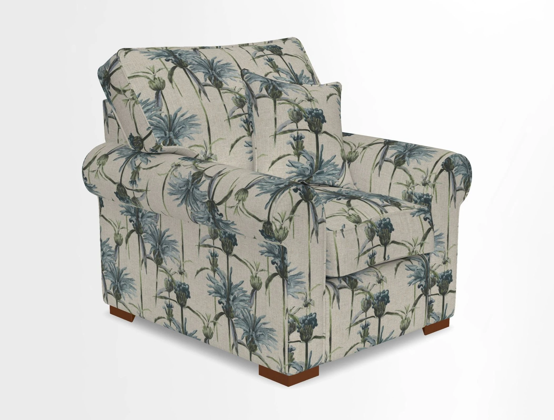 Upperton Chair in Two Tone Plain Biscuit - Loose cover option available