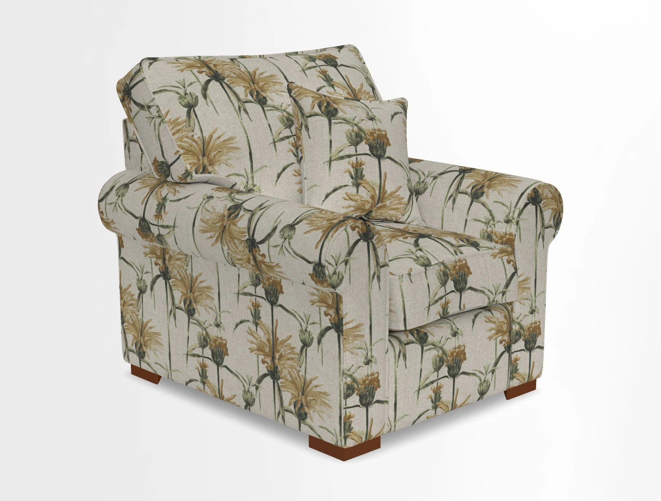 Upperton Chair in Two Tone Plain Biscuit - Loose cover option available