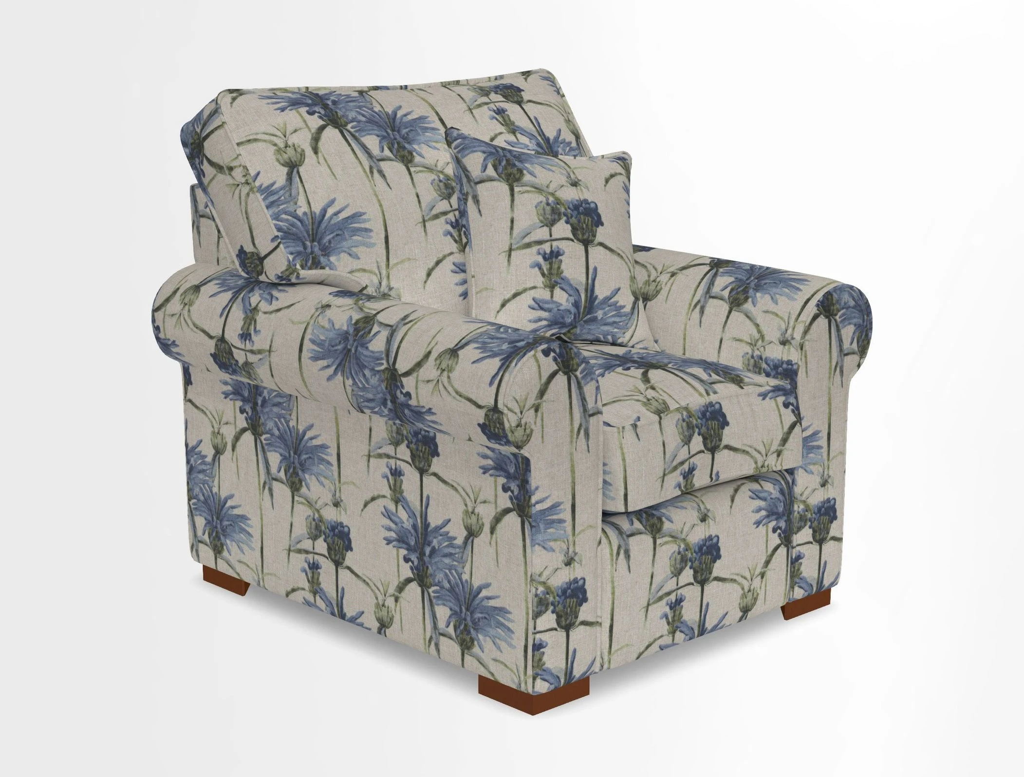 Upperton Chair in Two Tone Plain Biscuit - Loose cover option available