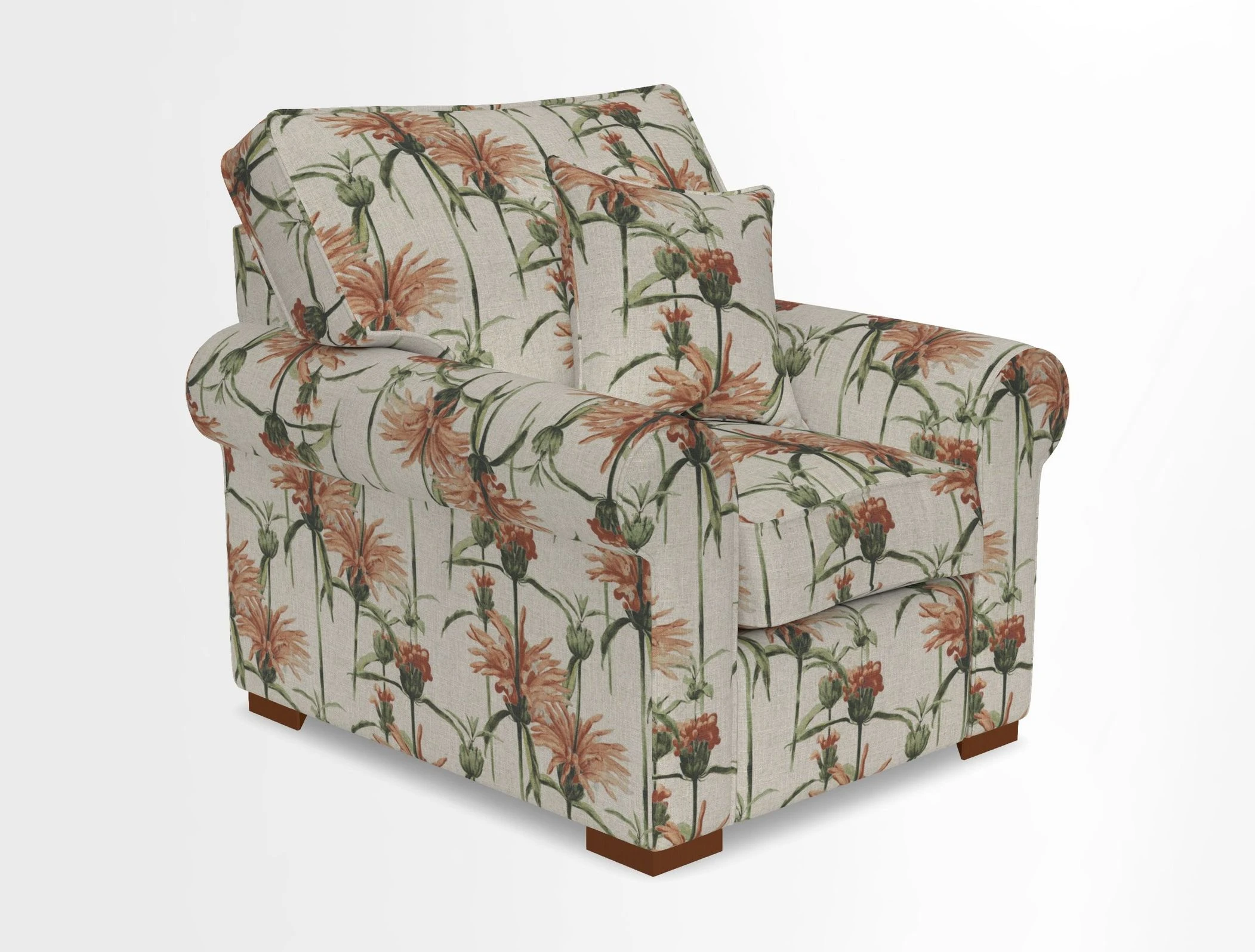 Upperton Chair in Two Tone Plain Biscuit - Loose cover option available