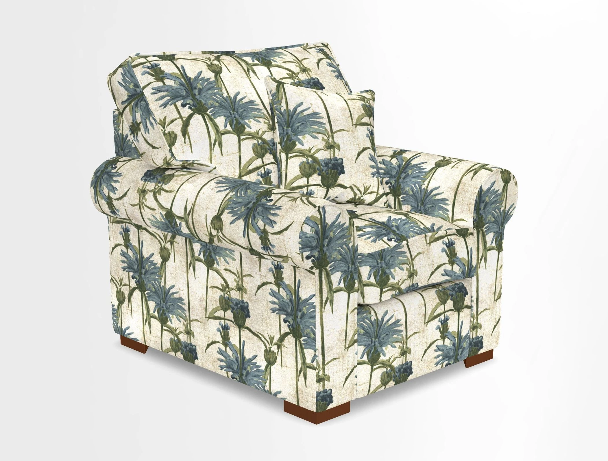 Upperton Chair in Two Tone Plain Biscuit - Loose cover option available