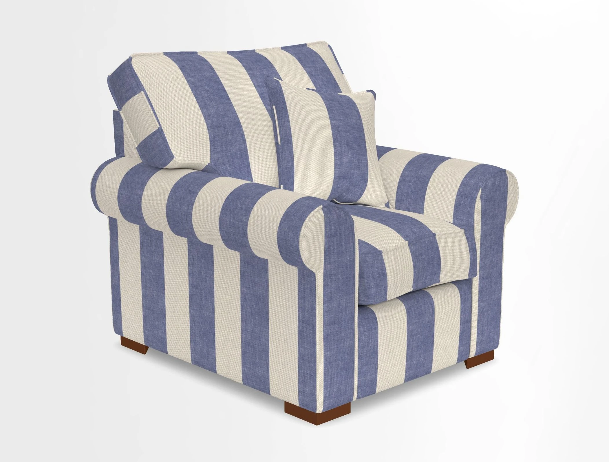 Upperton Chair in Two Tone Plain Biscuit - Loose cover option available