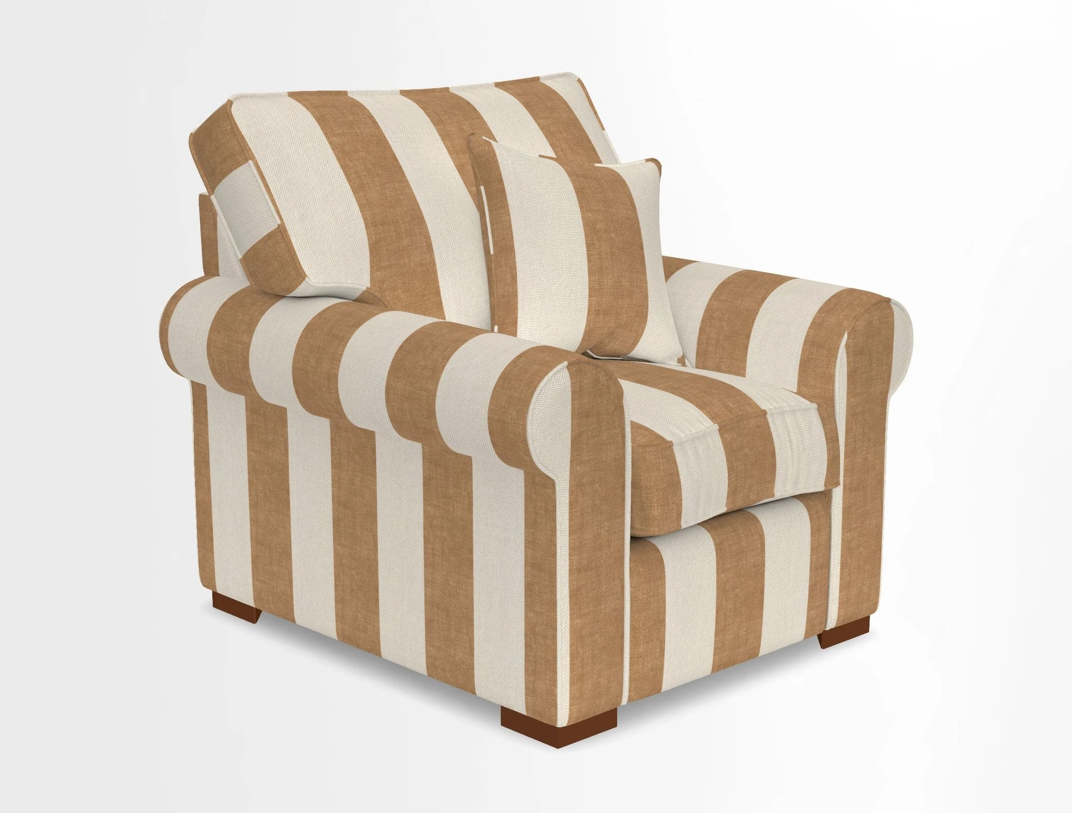 Upperton Chair in Two Tone Plain Biscuit - Loose cover option available