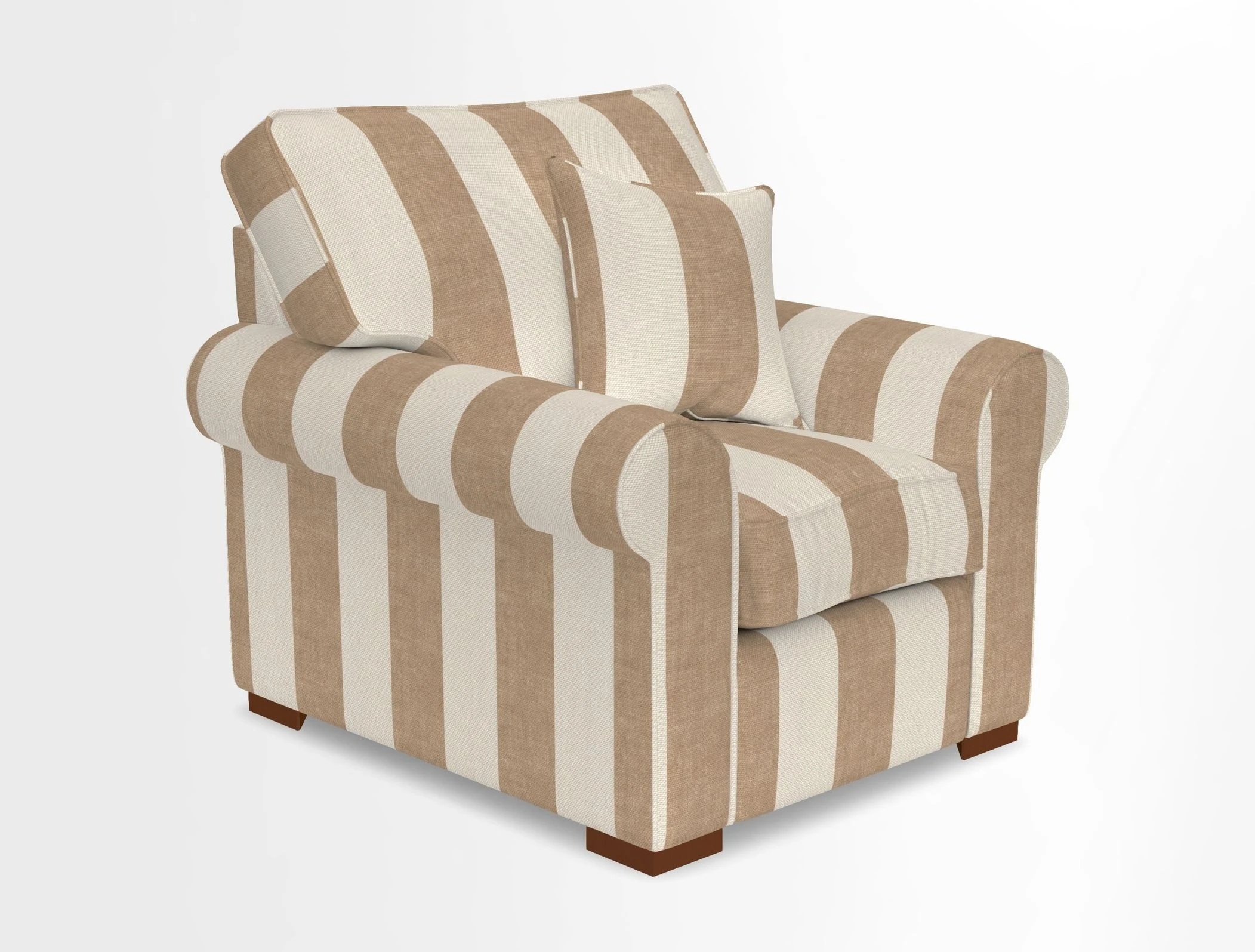 Upperton Chair in Two Tone Plain Biscuit - Loose cover option available
