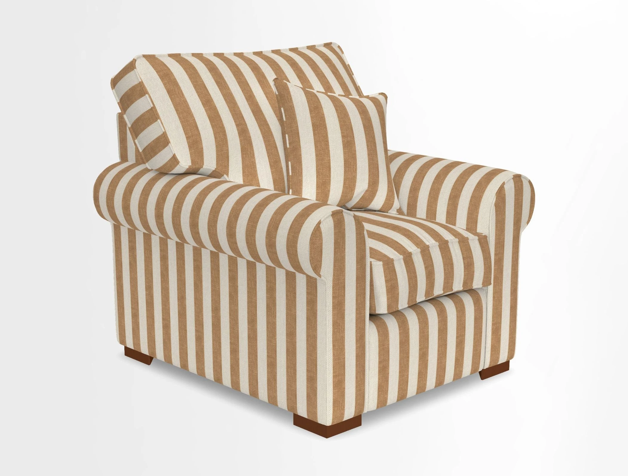 Upperton Chair in Two Tone Plain Biscuit - Loose cover option available