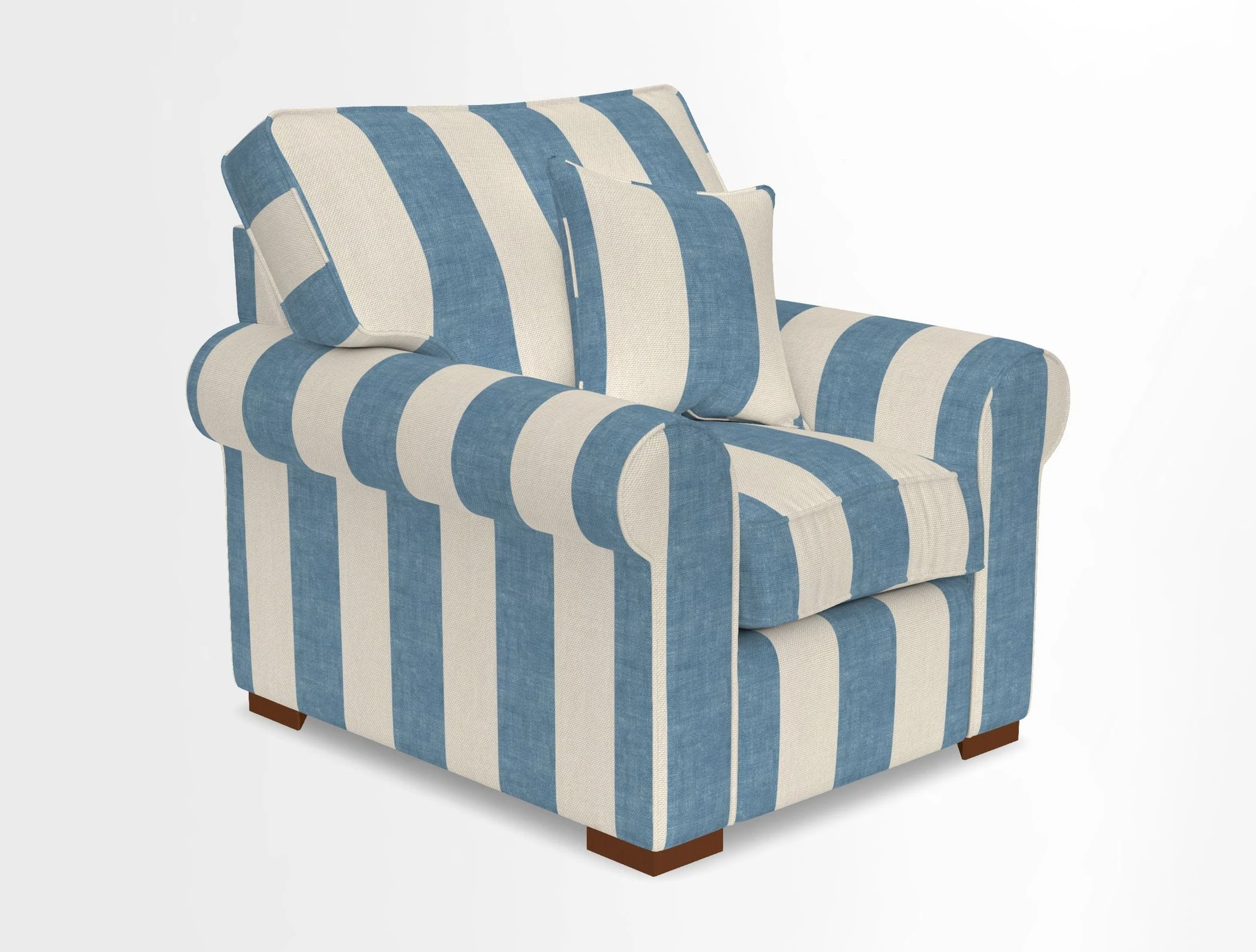 Upperton Chair in Two Tone Plain Biscuit - Loose cover option available