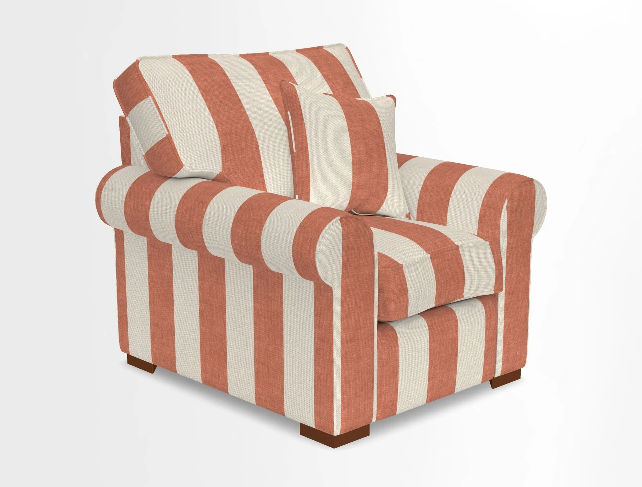 Upperton Chair in Two Tone Plain Biscuit - Loose cover option available