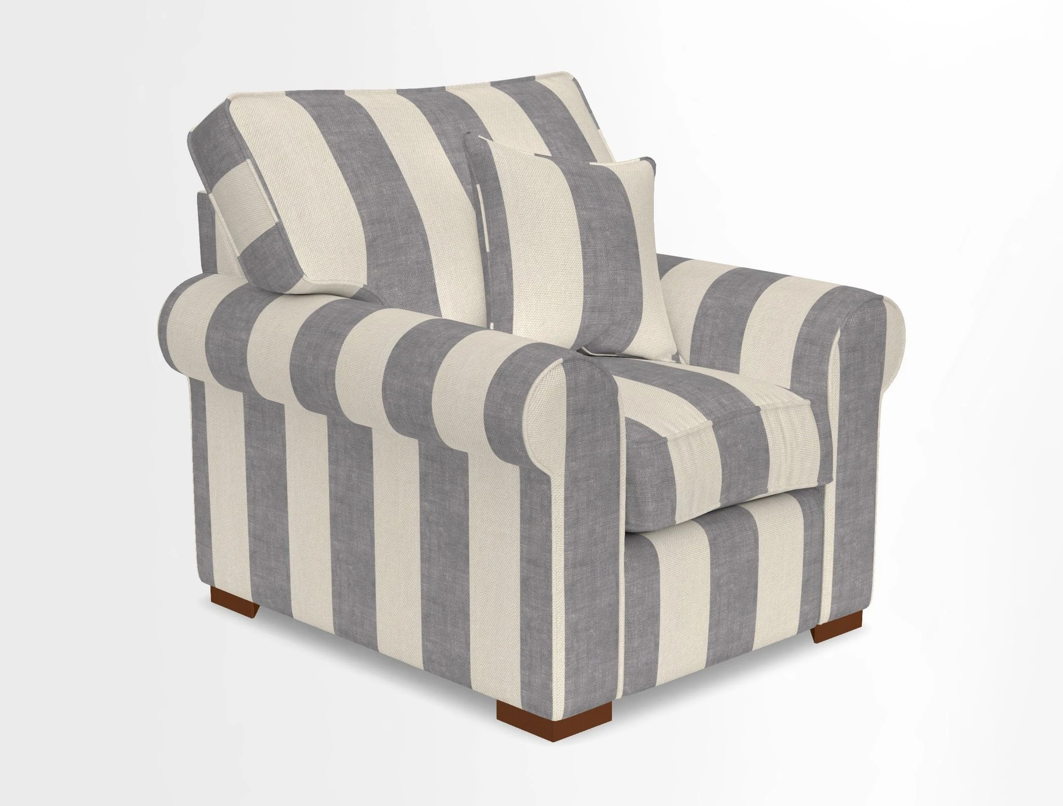 Upperton Chair in Two Tone Plain Biscuit - Loose cover option available
