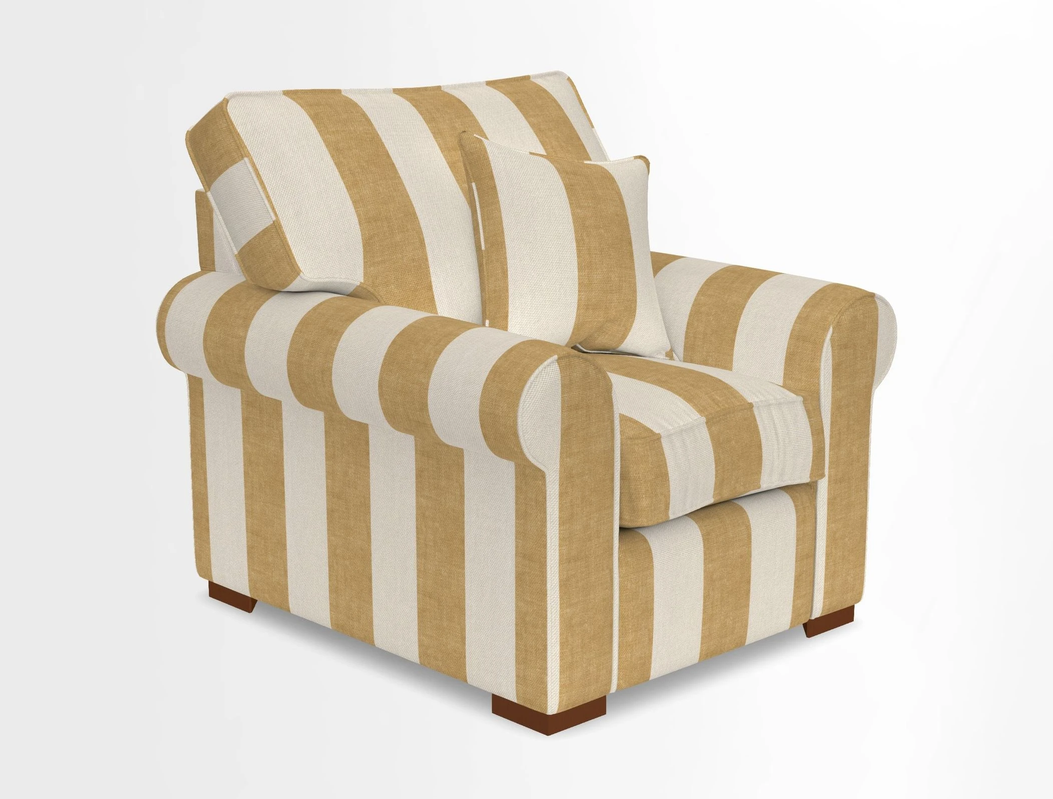 Upperton Chair in Two Tone Plain Biscuit - Loose cover option available