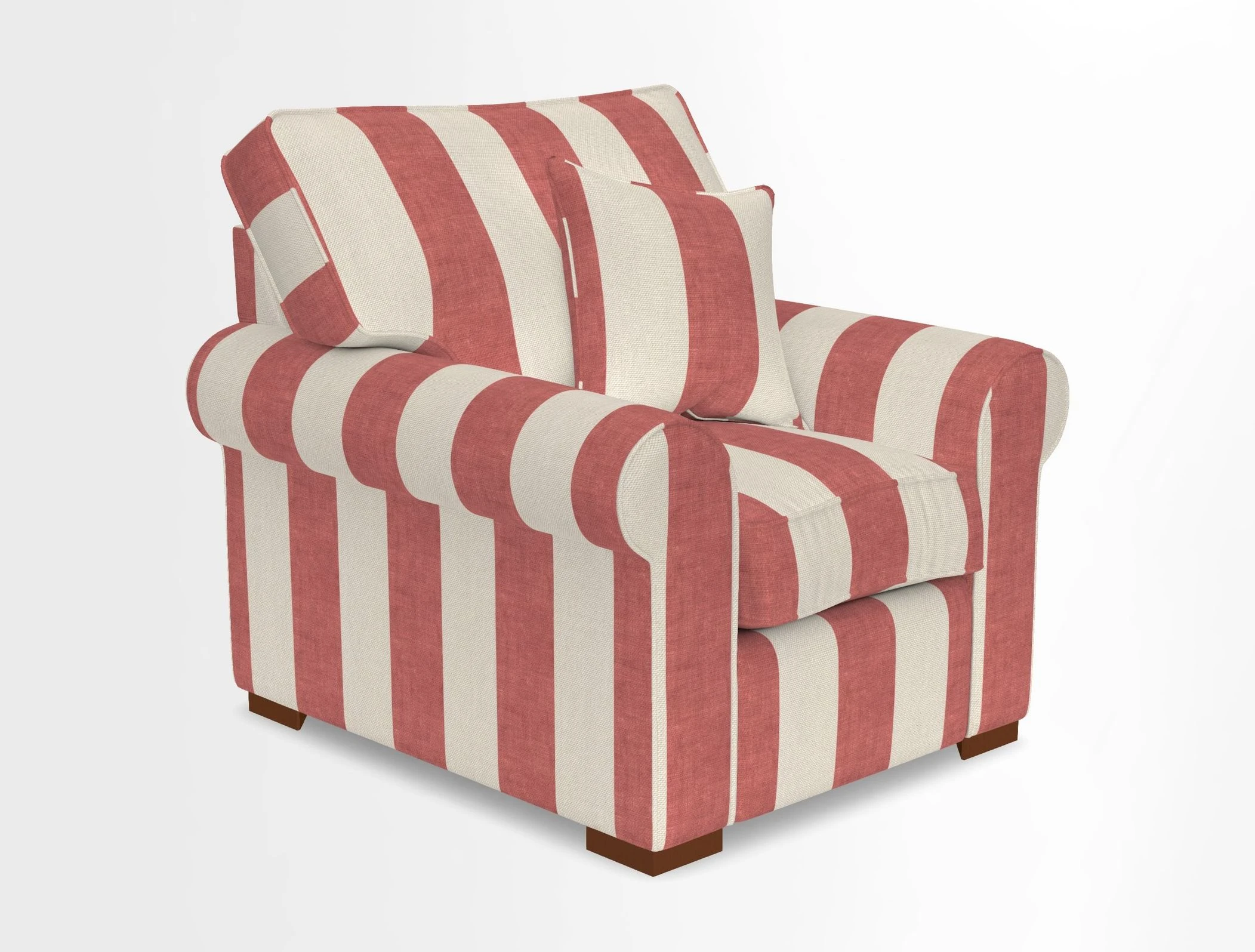 Upperton Chair in Two Tone Plain Biscuit - Loose cover option available