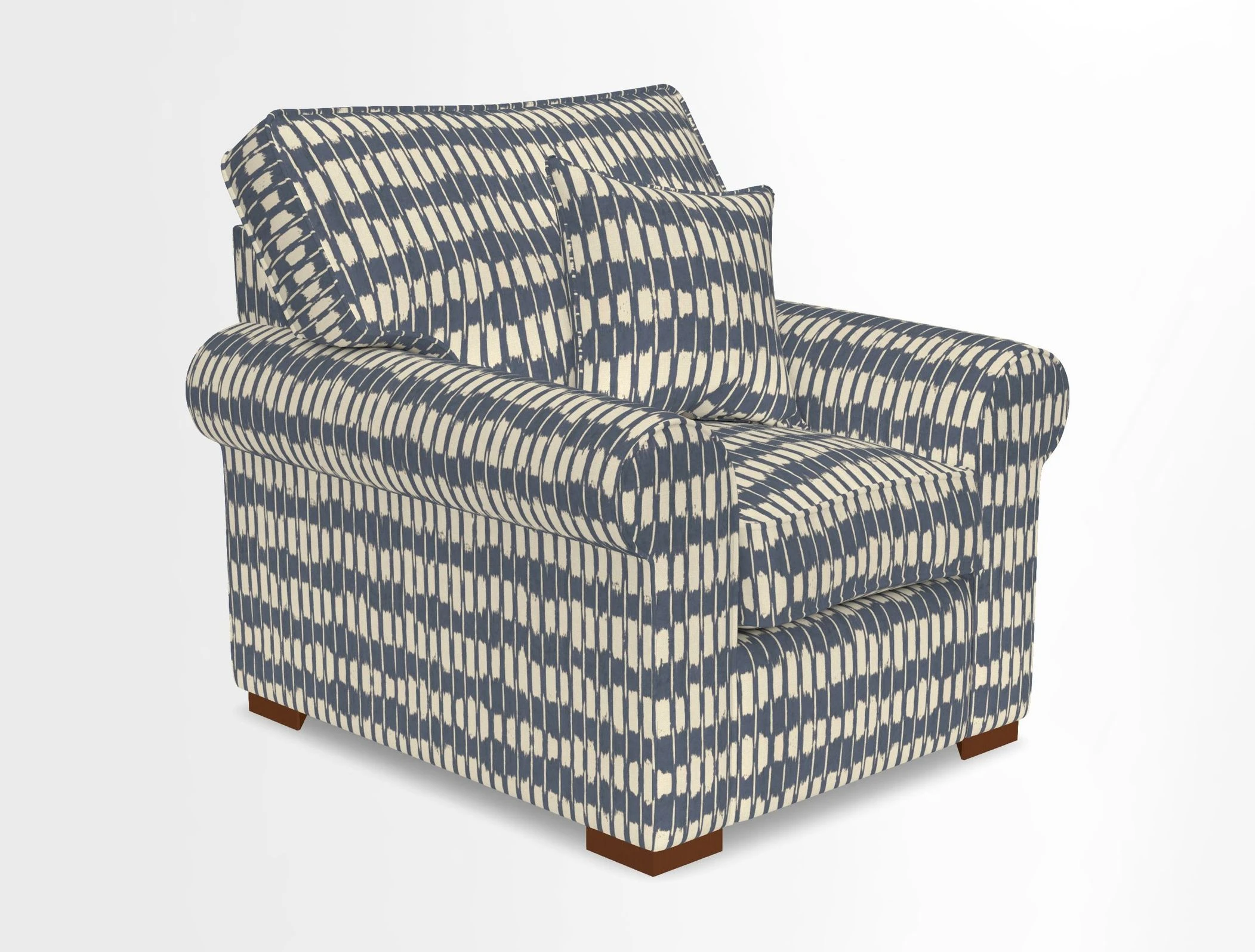 Upperton Chair in Two Tone Plain Biscuit - Loose cover option available