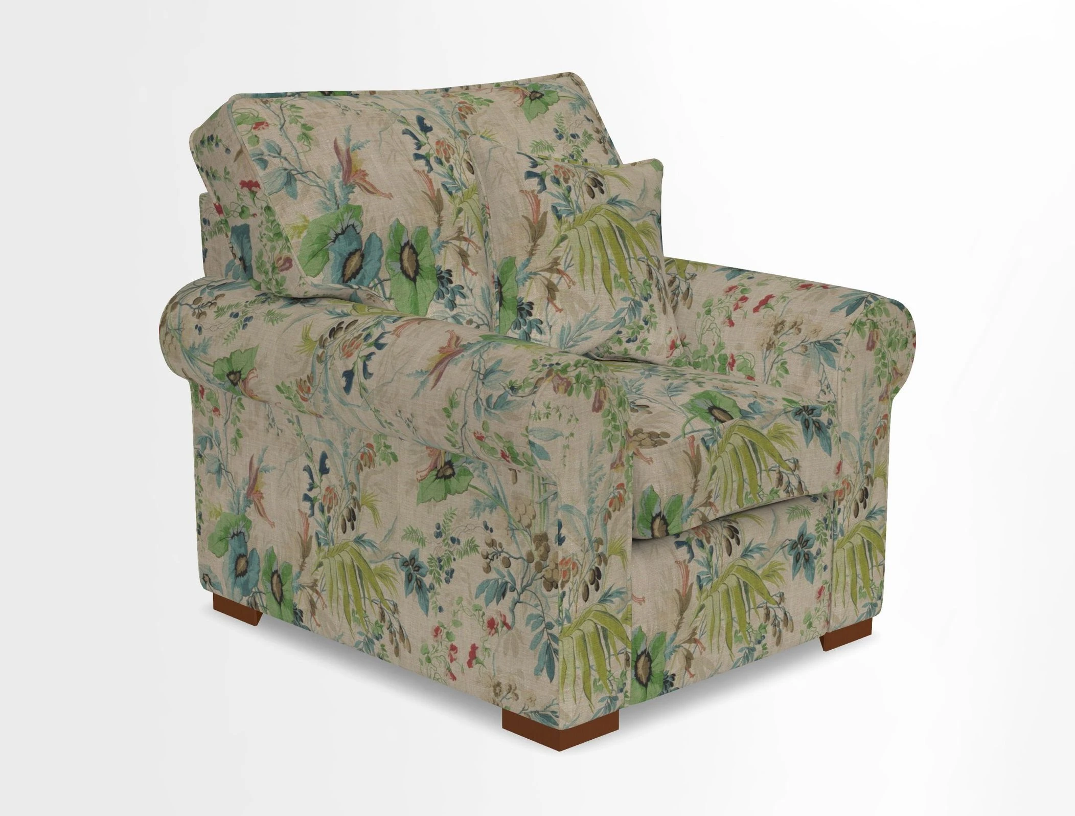 Upperton Chair in Two Tone Plain Biscuit - Loose cover option available
