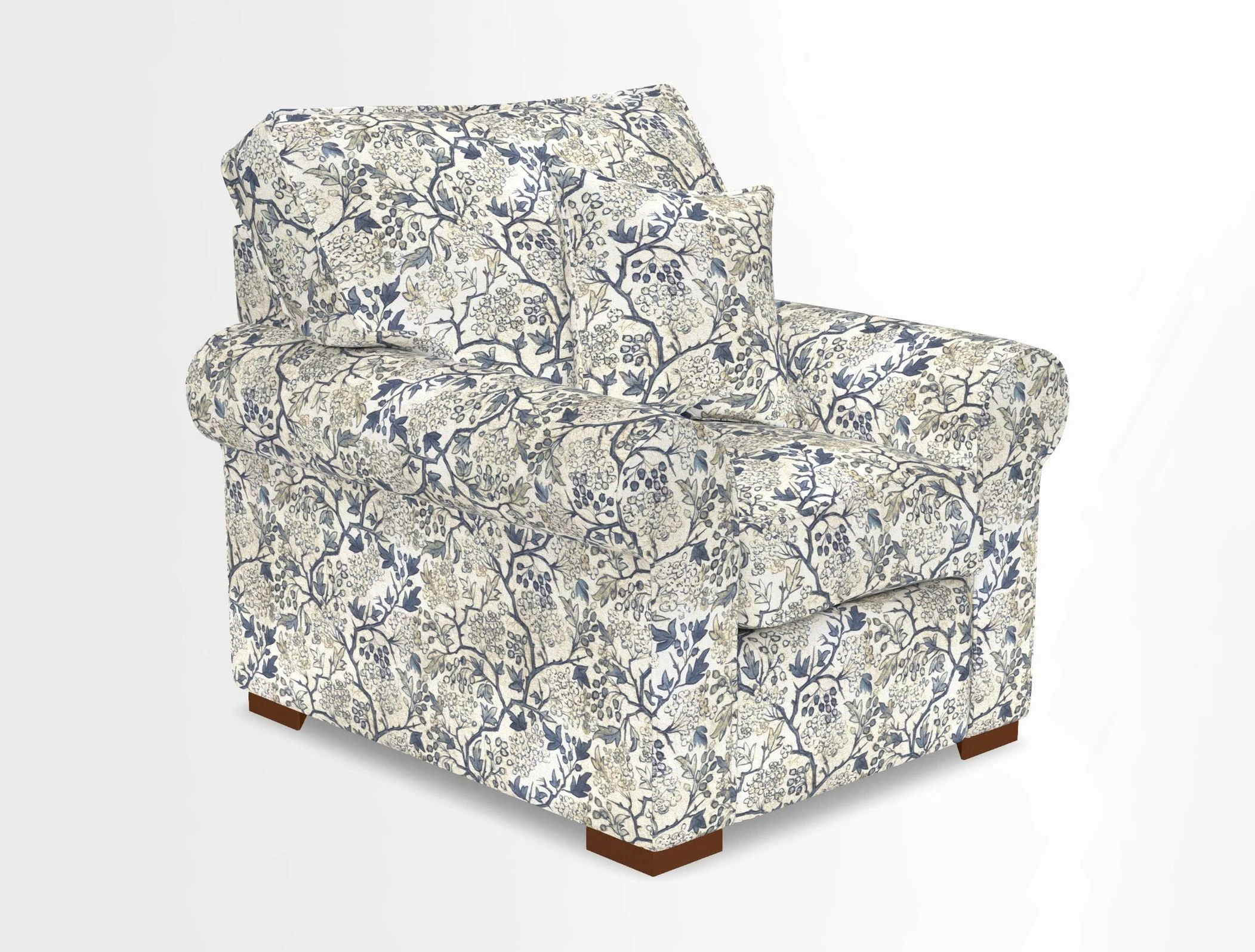 Upperton Chair in Two Tone Plain Biscuit - Loose cover option available