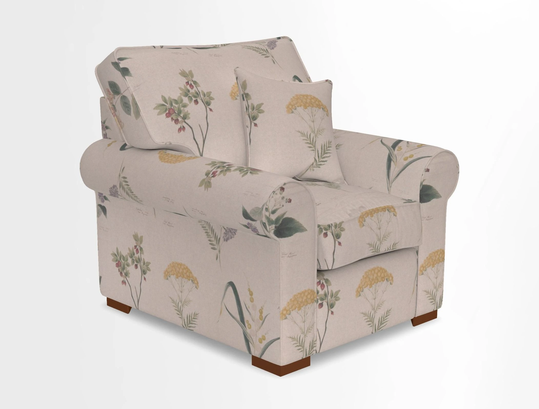 Upperton Chair in Two Tone Plain Biscuit - Loose cover option available