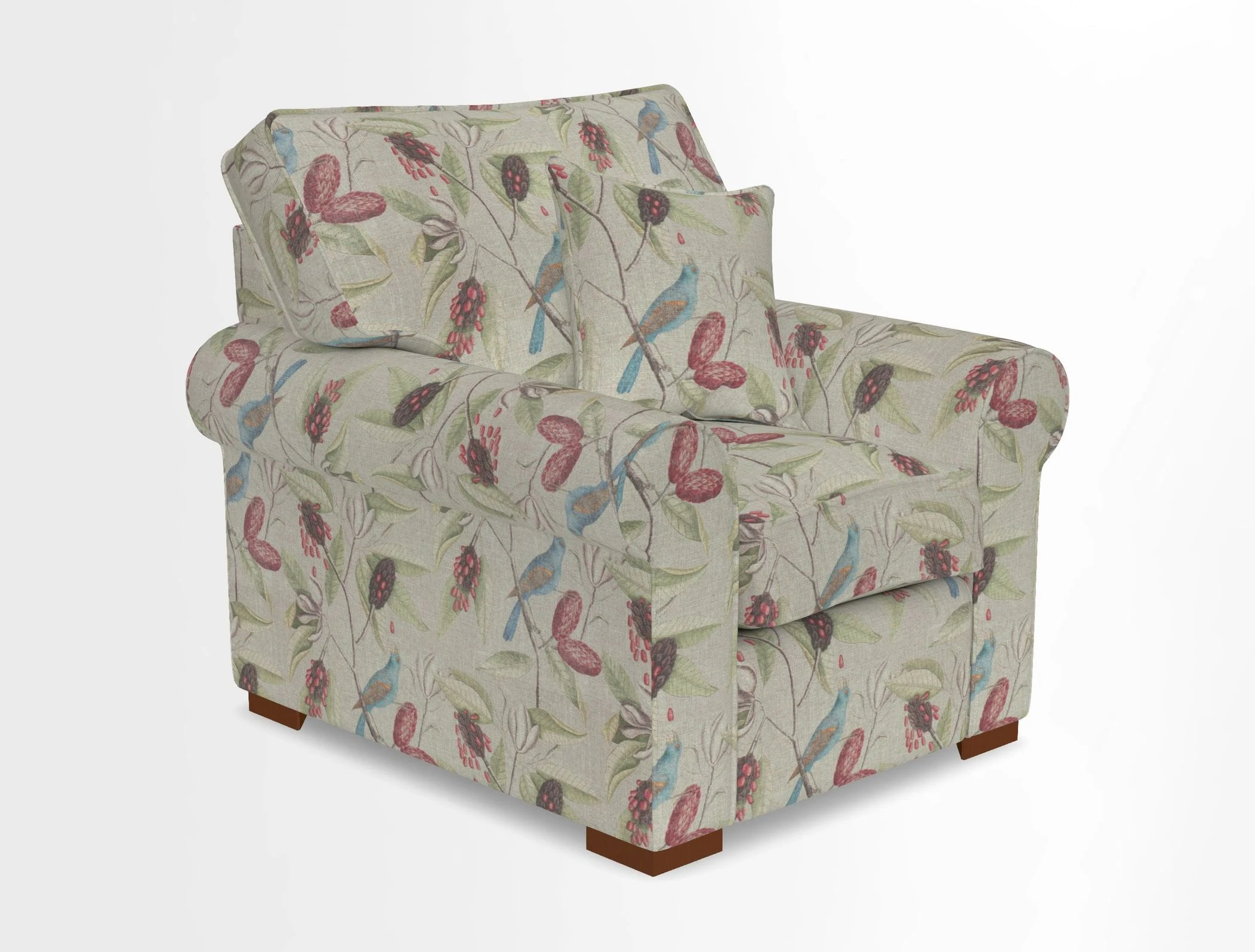 Upperton Chair in Two Tone Plain Biscuit - Loose cover option available