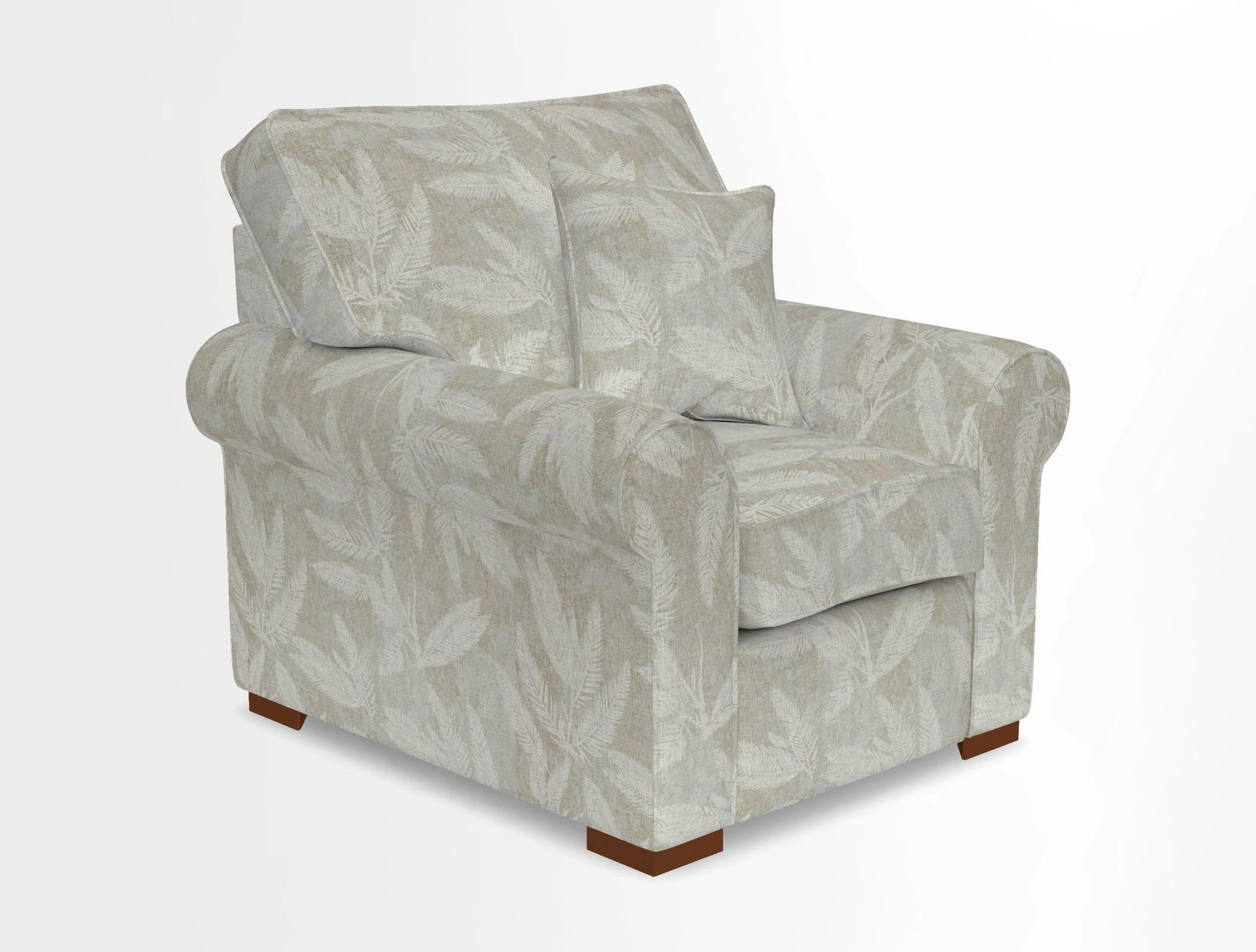 Upperton Chair in Two Tone Plain Biscuit - Loose cover option available