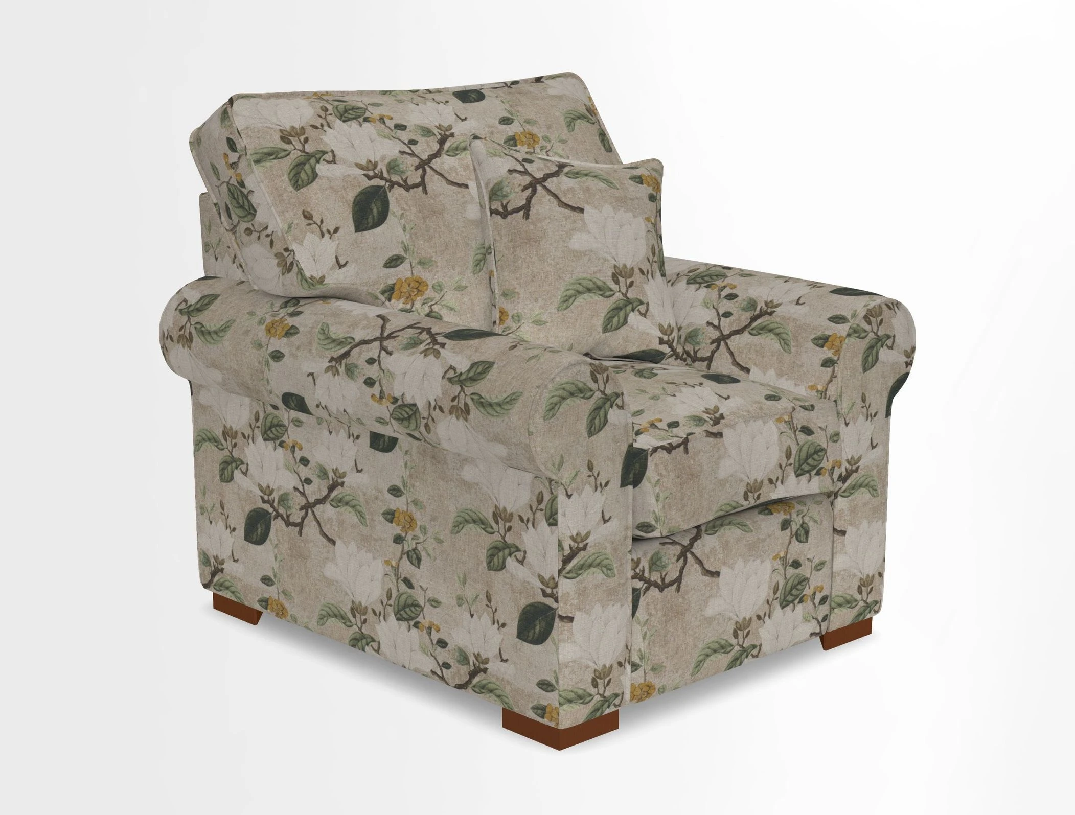 Upperton Chair in Two Tone Plain Biscuit - Loose cover option available