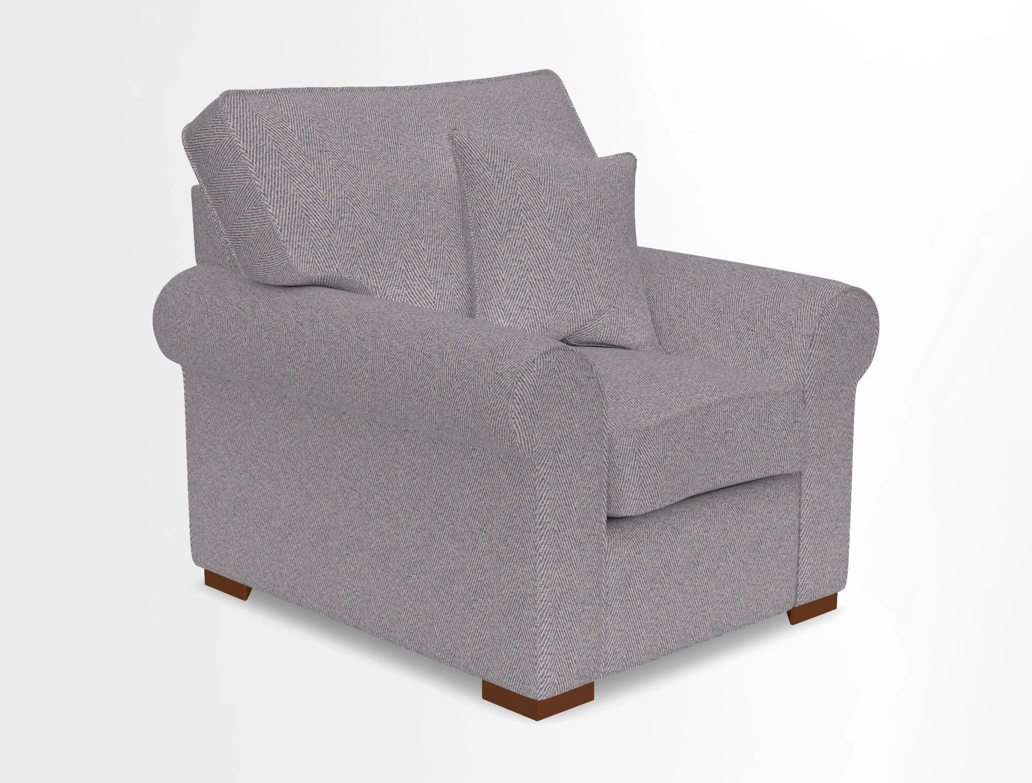 Upperton Chair in Two Tone Plain Biscuit - Loose cover option available