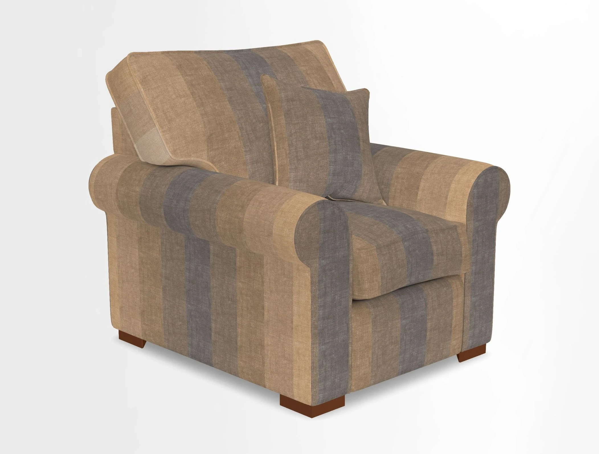 Upperton Chair in Two Tone Plain Biscuit - Loose cover option available