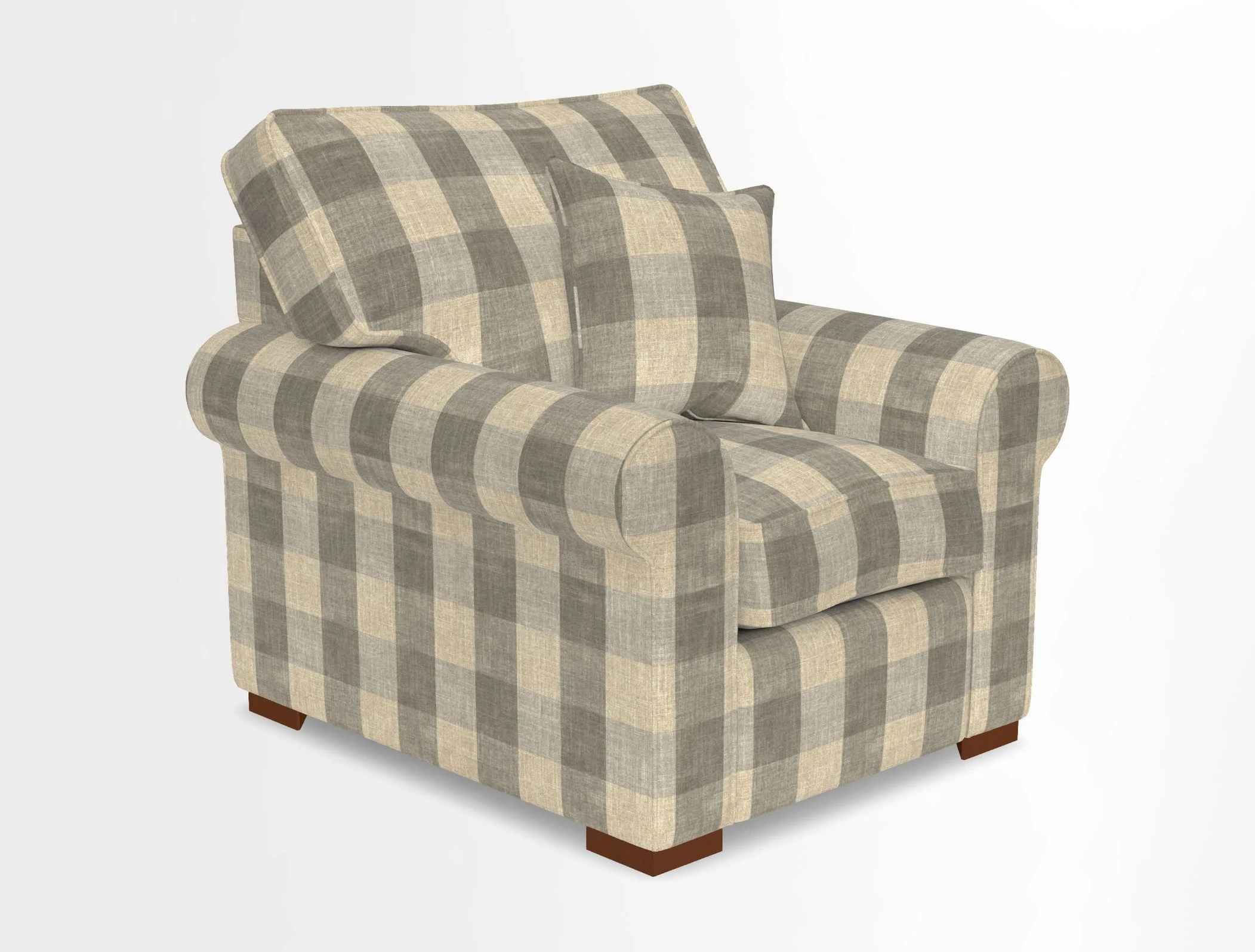 Upperton Chair in Two Tone Plain Biscuit - Loose cover option available