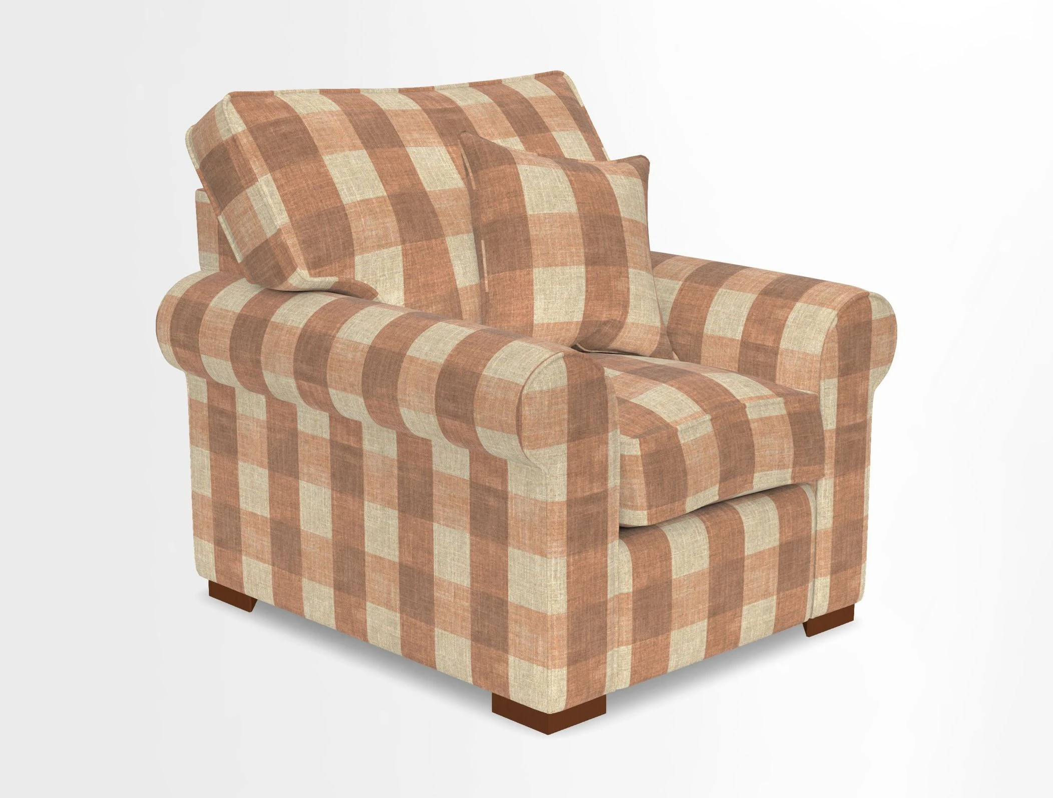 Upperton Chair in Two Tone Plain Biscuit - Loose cover option available