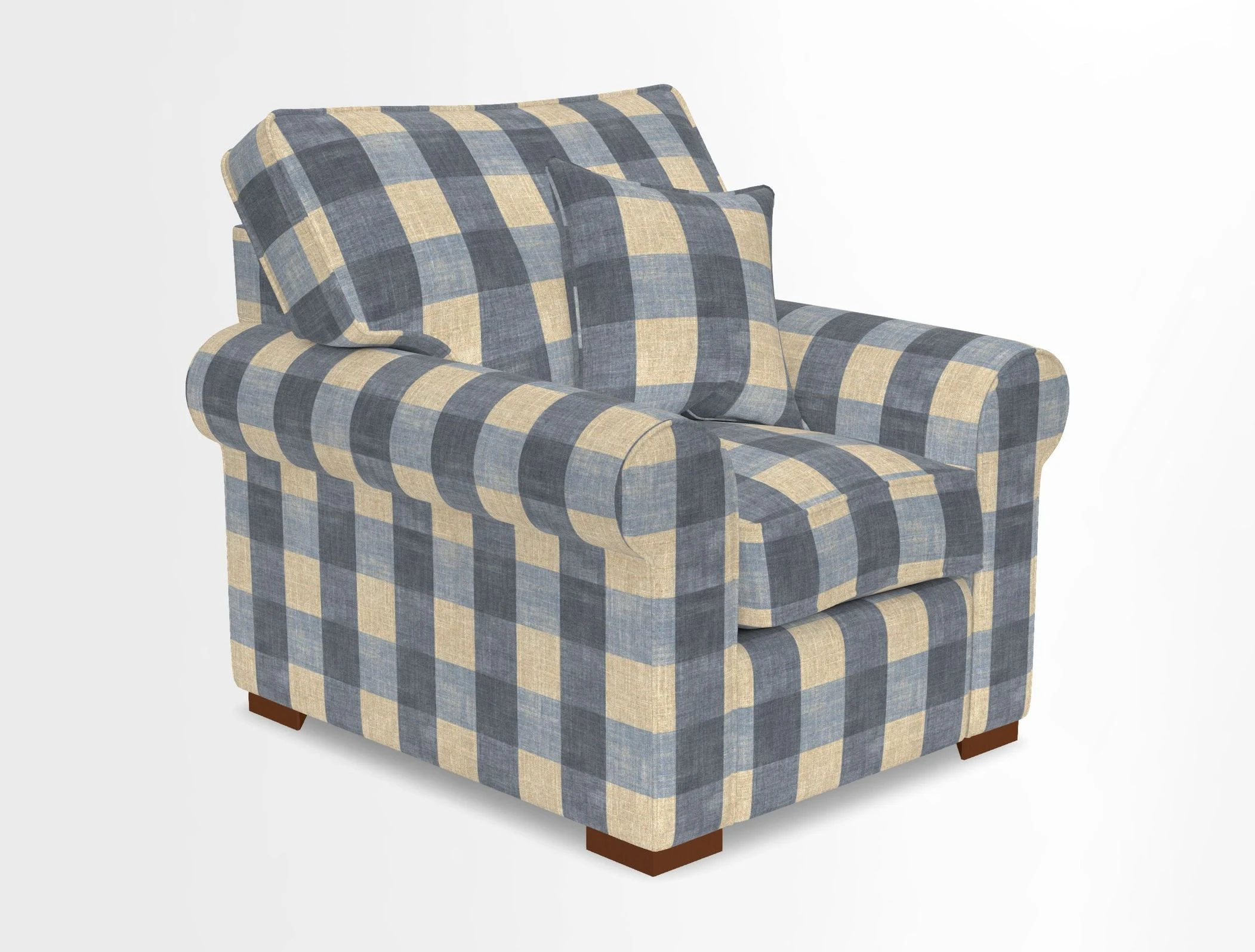 Upperton Chair in Two Tone Plain Biscuit - Loose cover option available