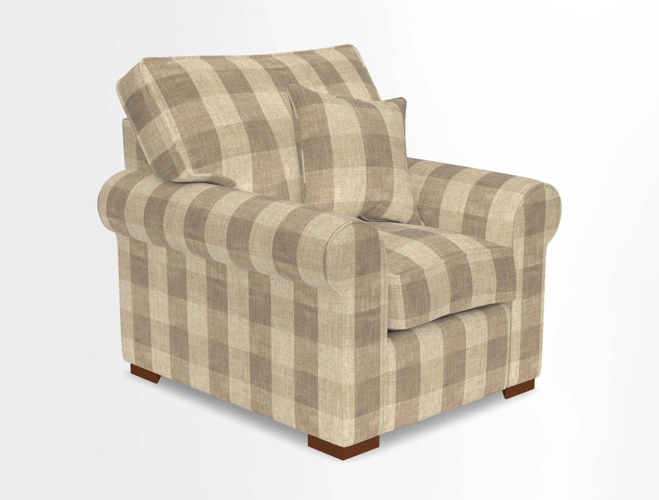 Upperton Chair in Two Tone Plain Biscuit - Loose cover option available