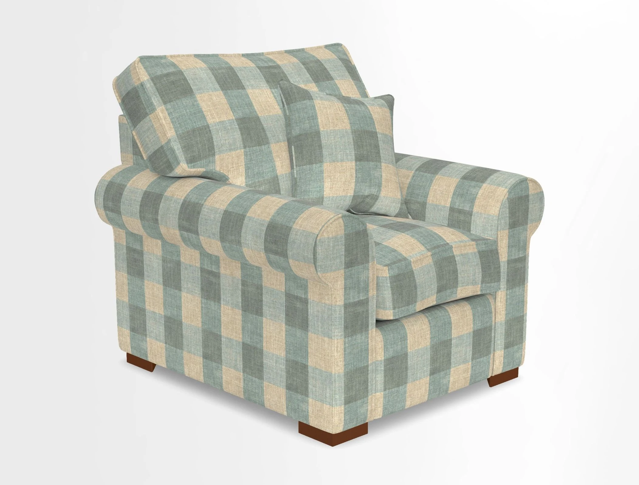 Upperton Chair in Two Tone Plain Biscuit - Loose cover option available