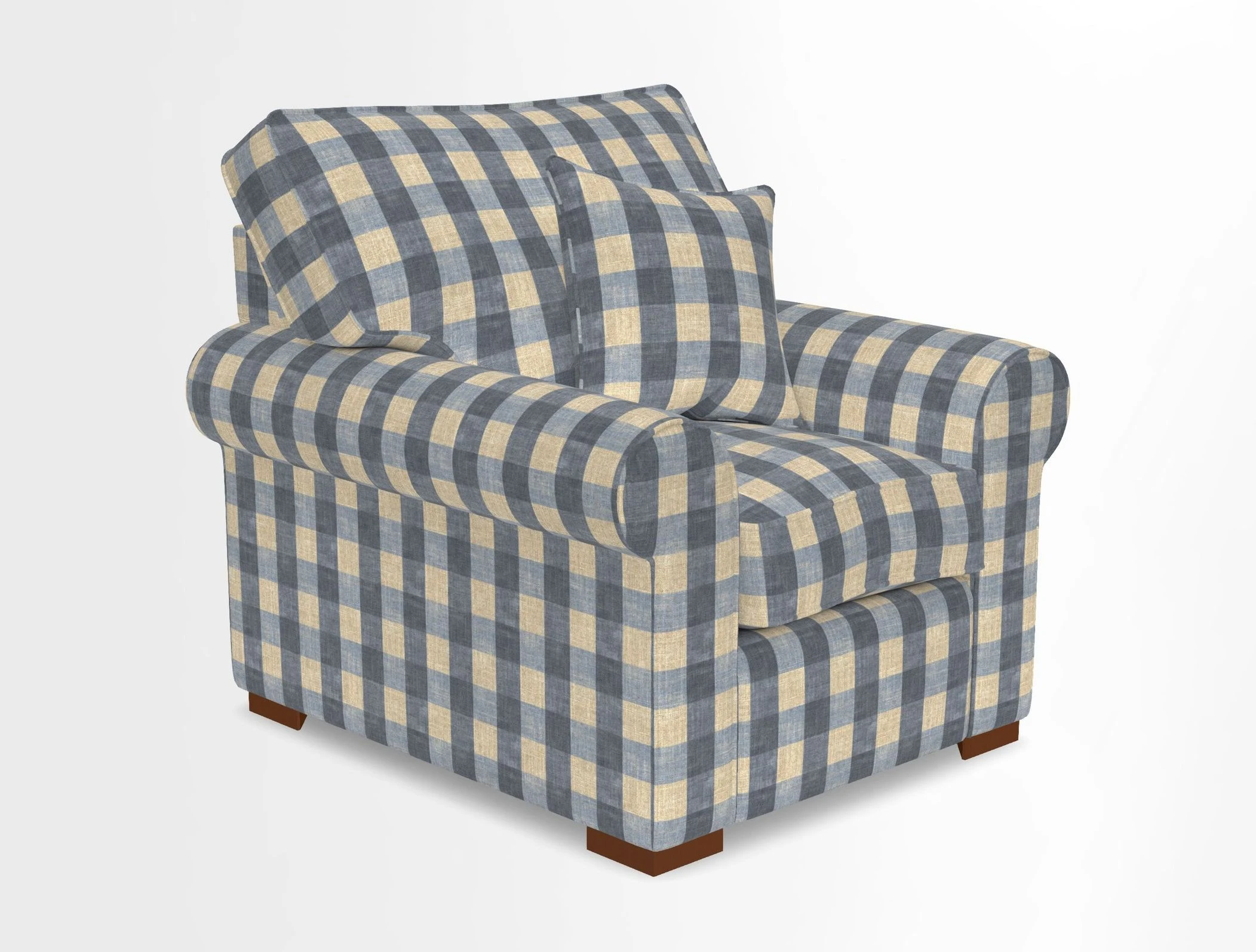 Upperton Chair in Two Tone Plain Biscuit - Loose cover option available